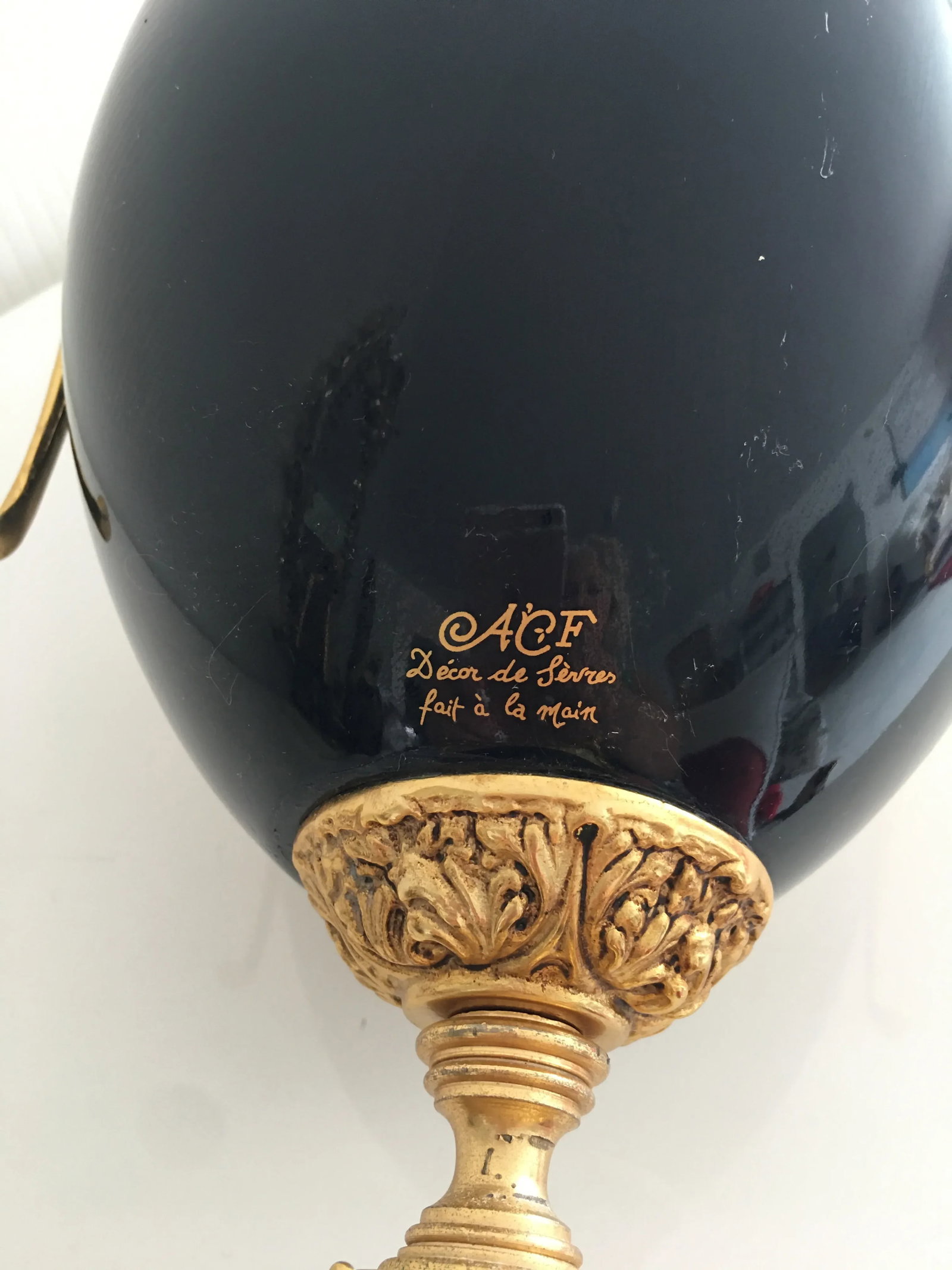 Late 19th Century Acf Victorian Romantic French Porcelain Gilt Vase - 6