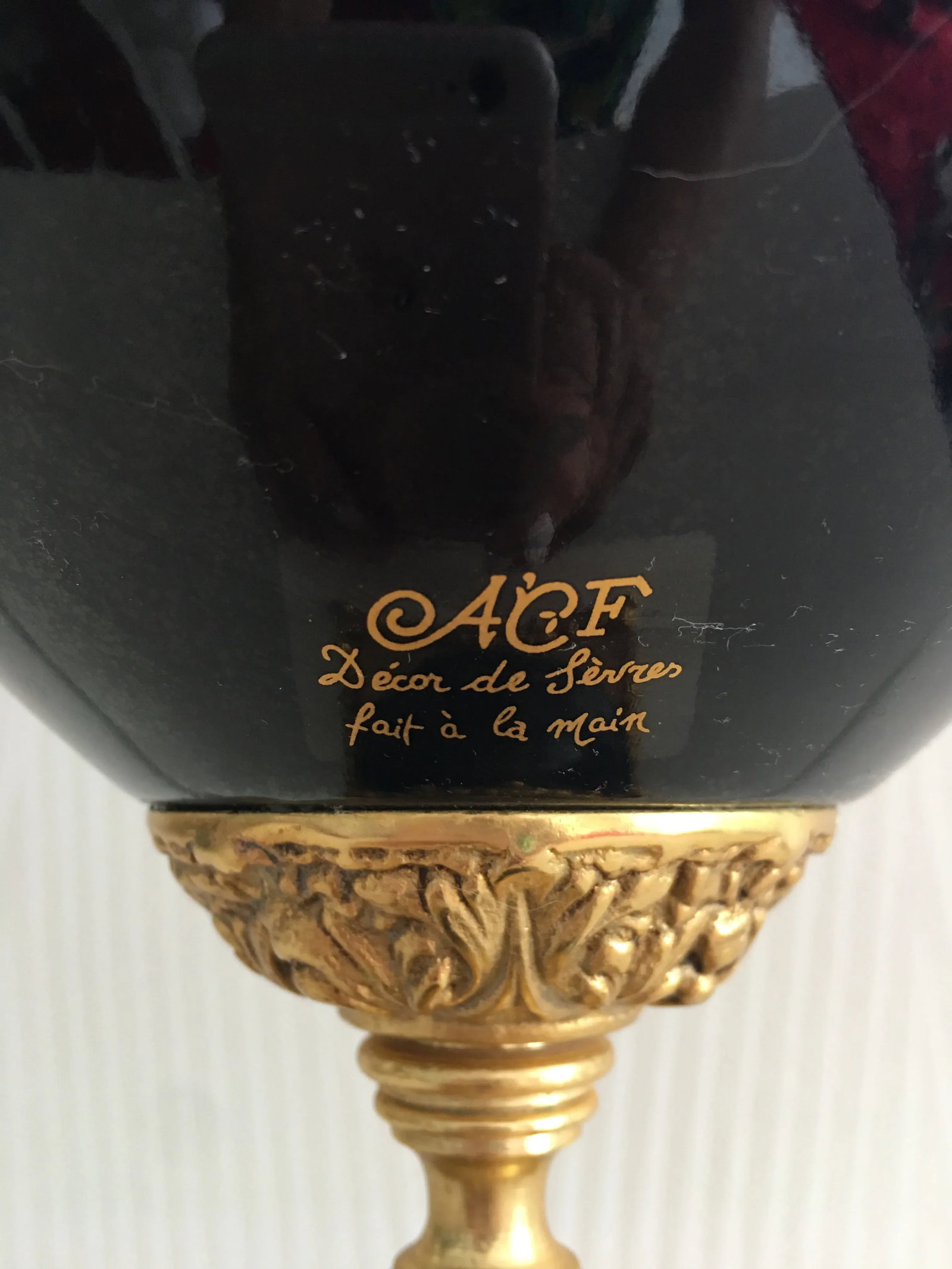 Late 19th Century Acf Victorian Romantic French Porcelain Gilt Vase - 8