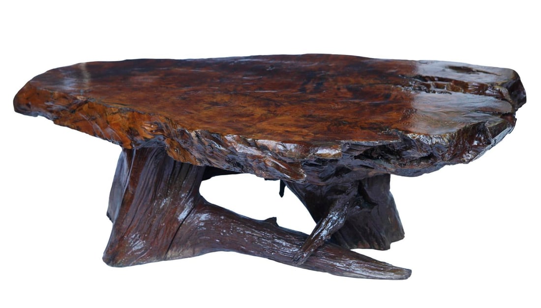 Vintage MCM Live Edge Coffee Table - 3
