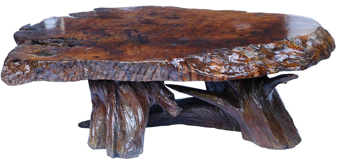 Vintage MCM Live Edge Coffee Table - 4