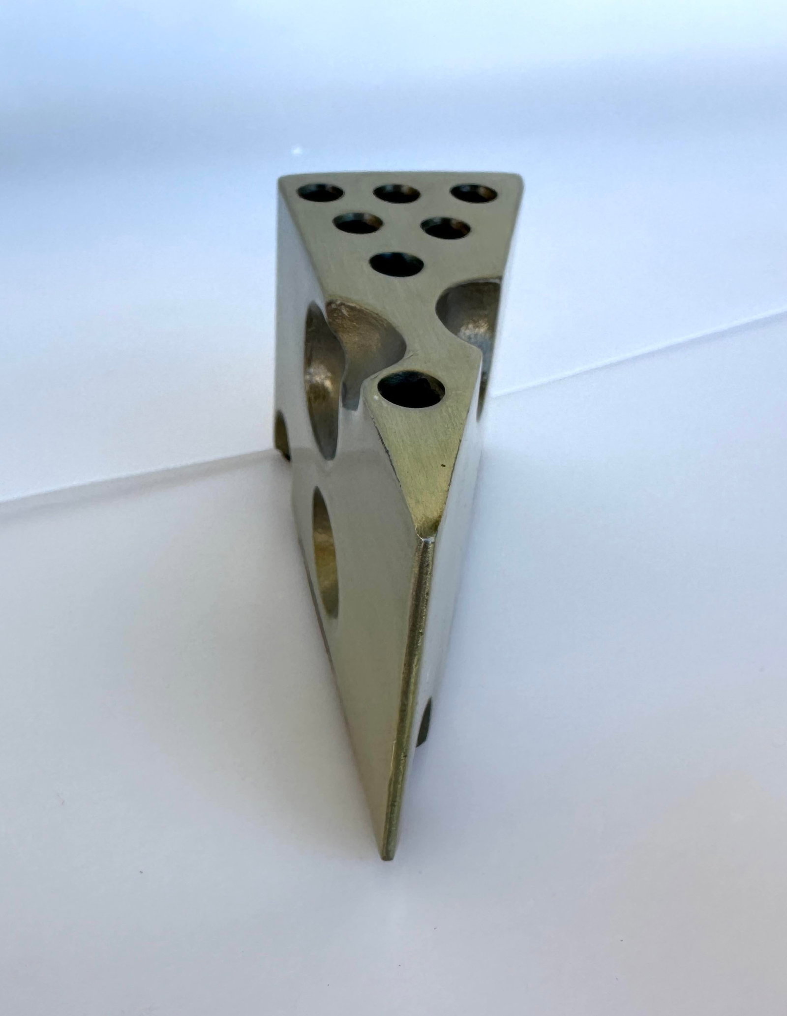 Vintage Brass Cheese Pen Holder - 5