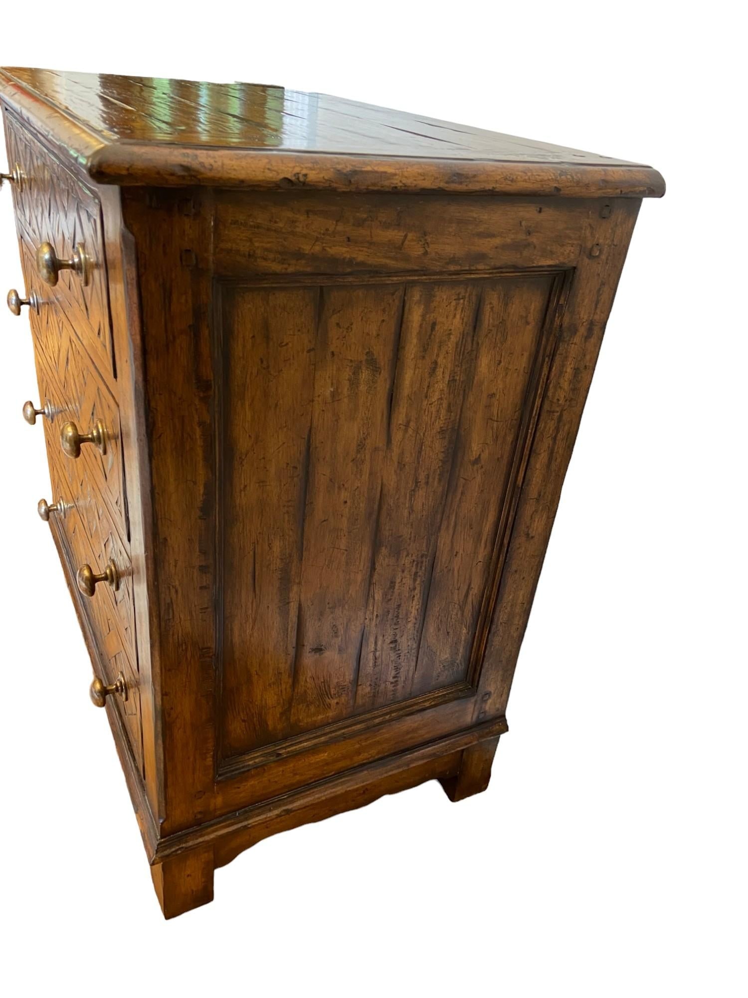 Scarborough House by Maitland-Smith Attributed Bedside Table With Basketweave Pattern - 2