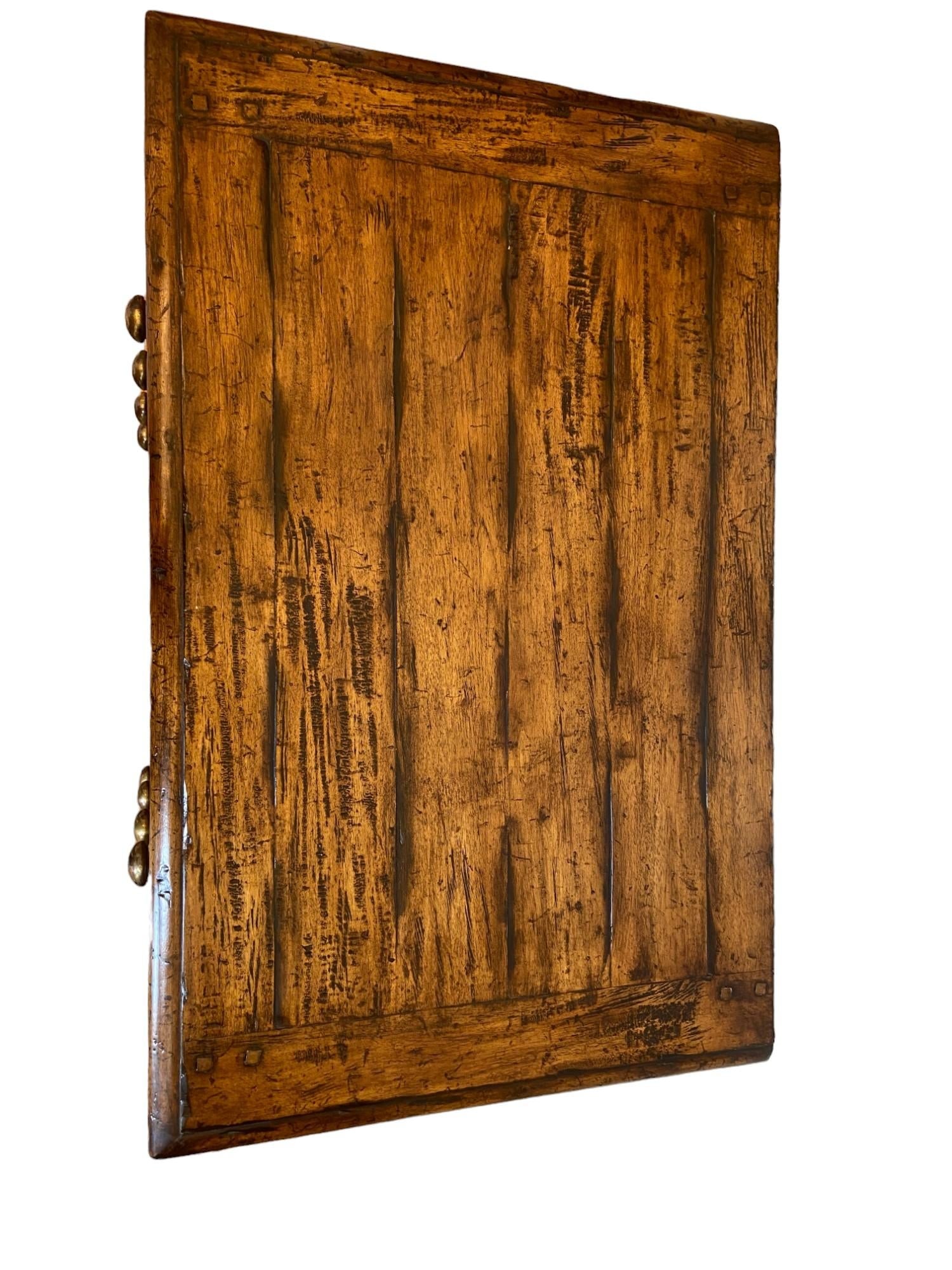 Scarborough House by Maitland-Smith Attributed Bedside Table With Basketweave Pattern - 3