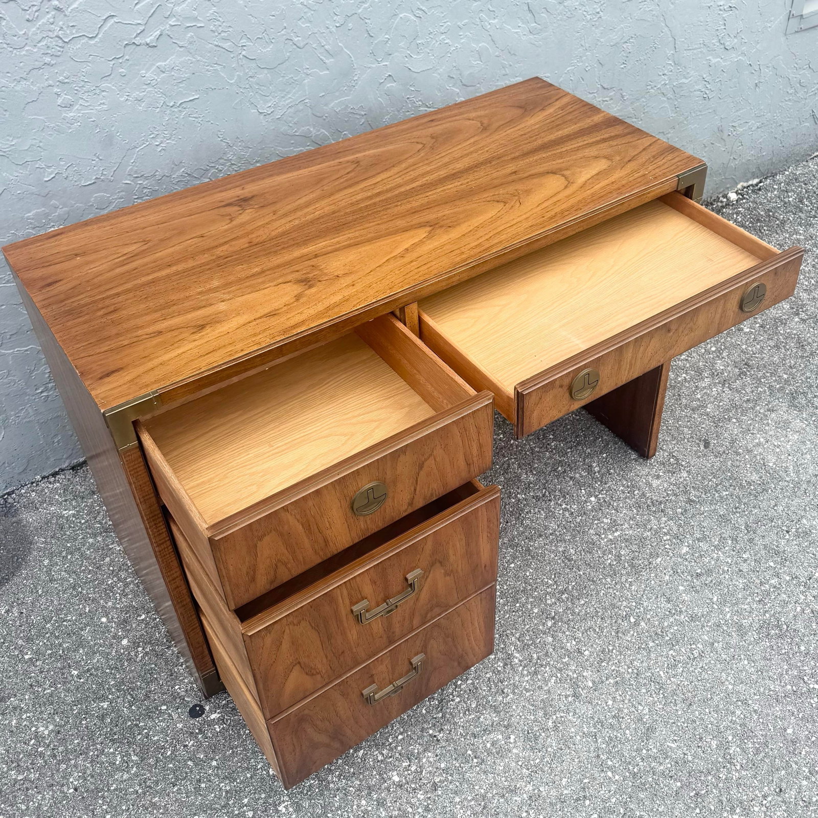 Vintage Huntley Campaign Desk by Thomasville - 3