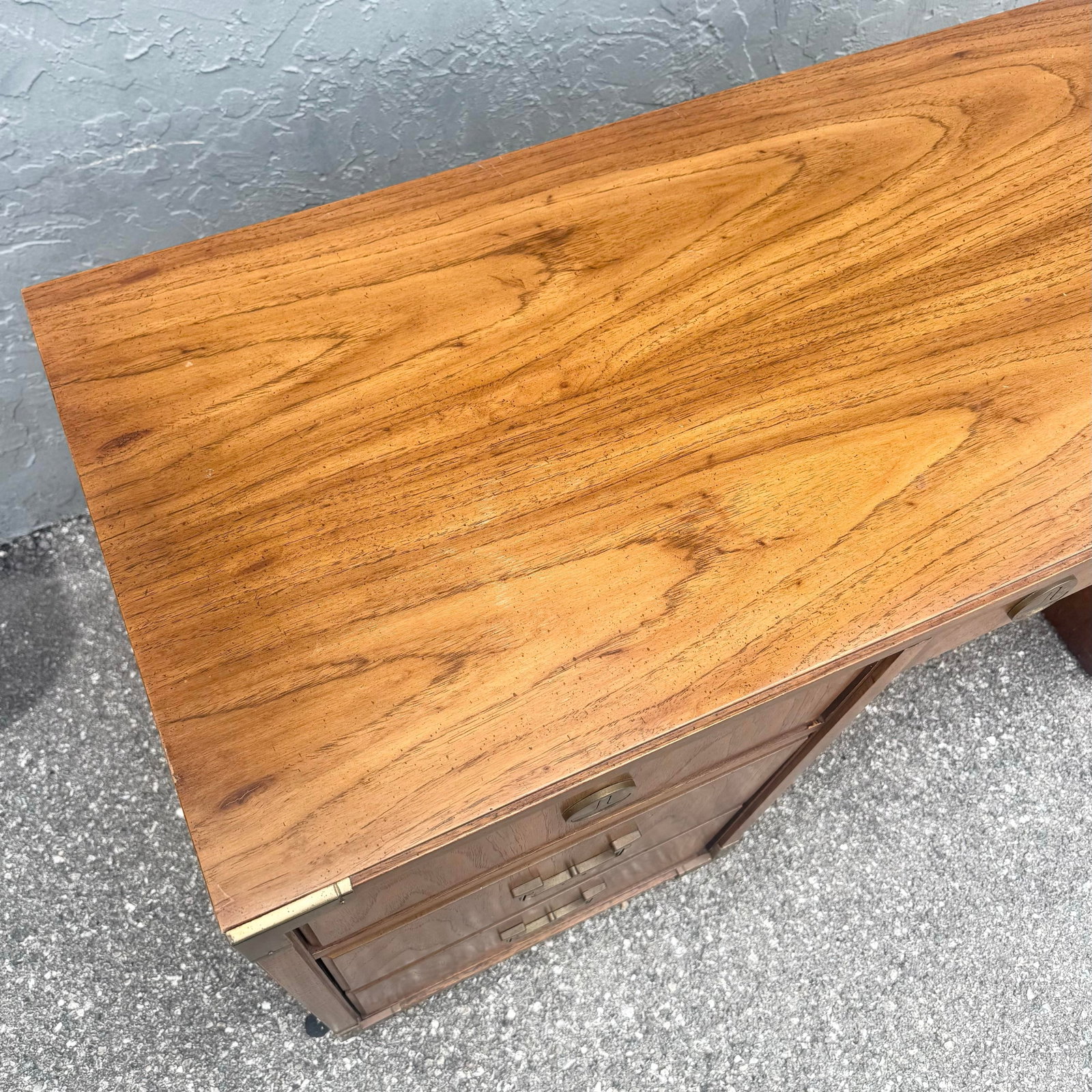 Vintage Huntley Campaign Desk by Thomasville - 5