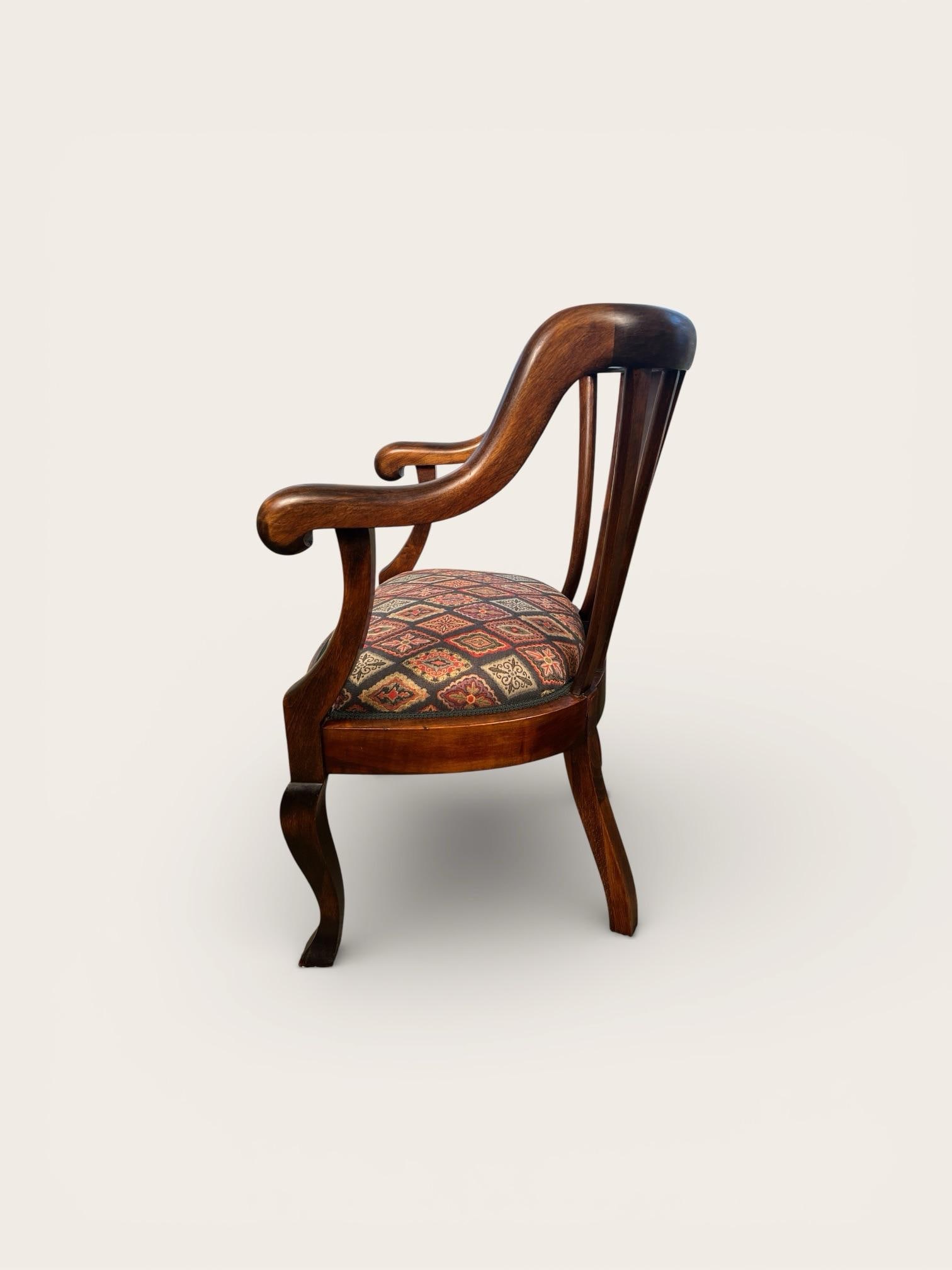 Early 20th Century Empire Scroll Chair in the Fashion of Muelller - 2