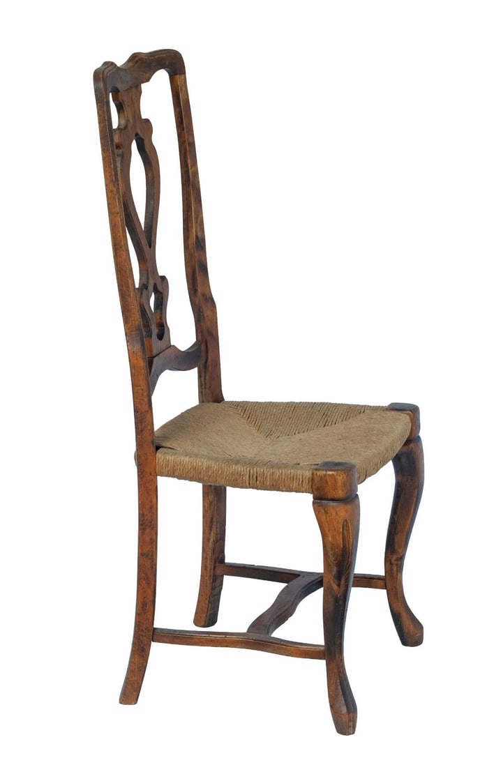 Set of 4/ 19th Century French Provincial Walnut Dining Chairs - 10