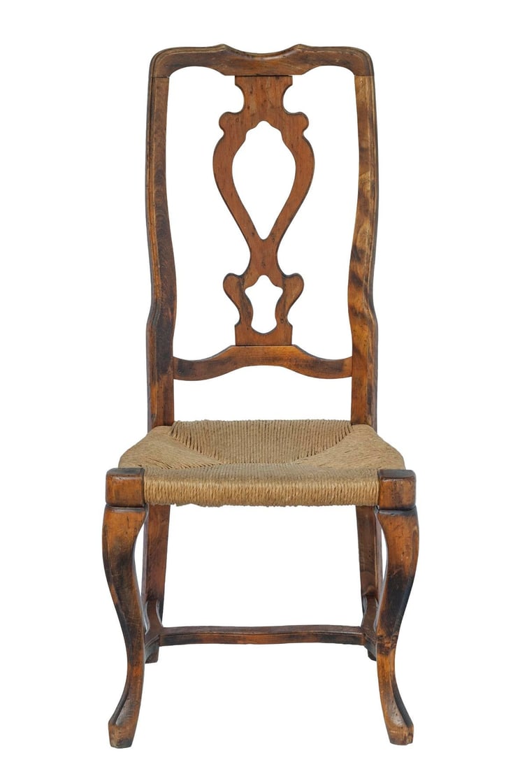 Set of 4/ 19th Century French Provincial Walnut Dining Chairs - 14