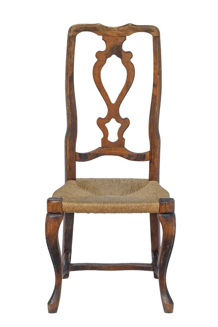 Set of 4/ 19th Century French Provincial Walnut Dining Chairs - 15