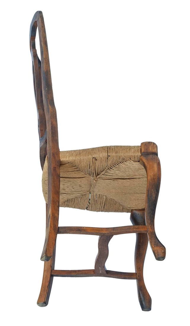 Set of 4/ 19th Century French Provincial Walnut Dining Chairs - 18