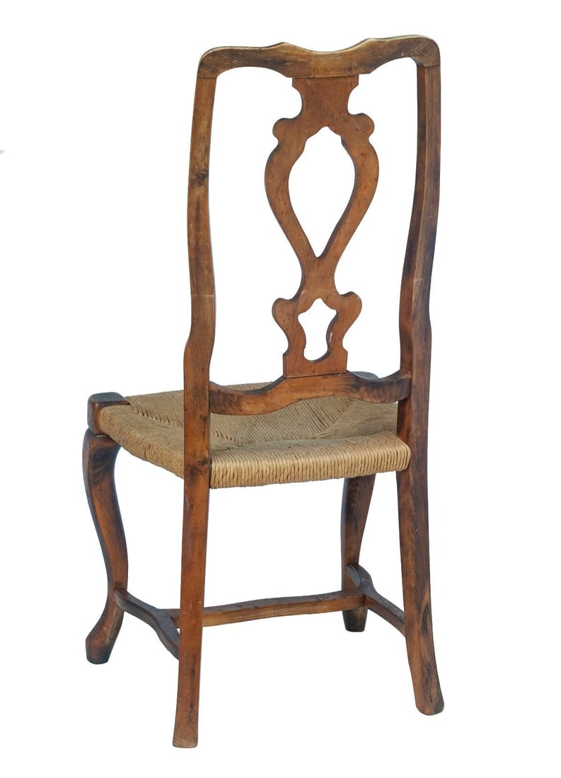 Set of 4/ 19th Century French Provincial Walnut Dining Chairs - 5