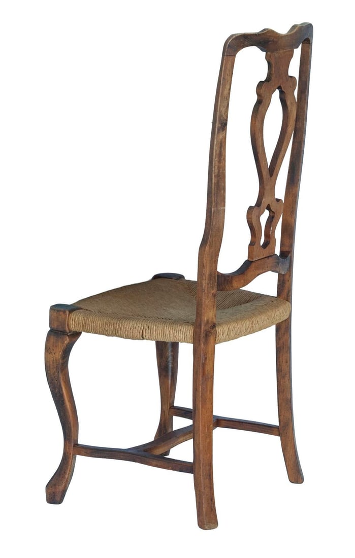 Set of 4/ 19th Century French Provincial Walnut Dining Chairs - 6
