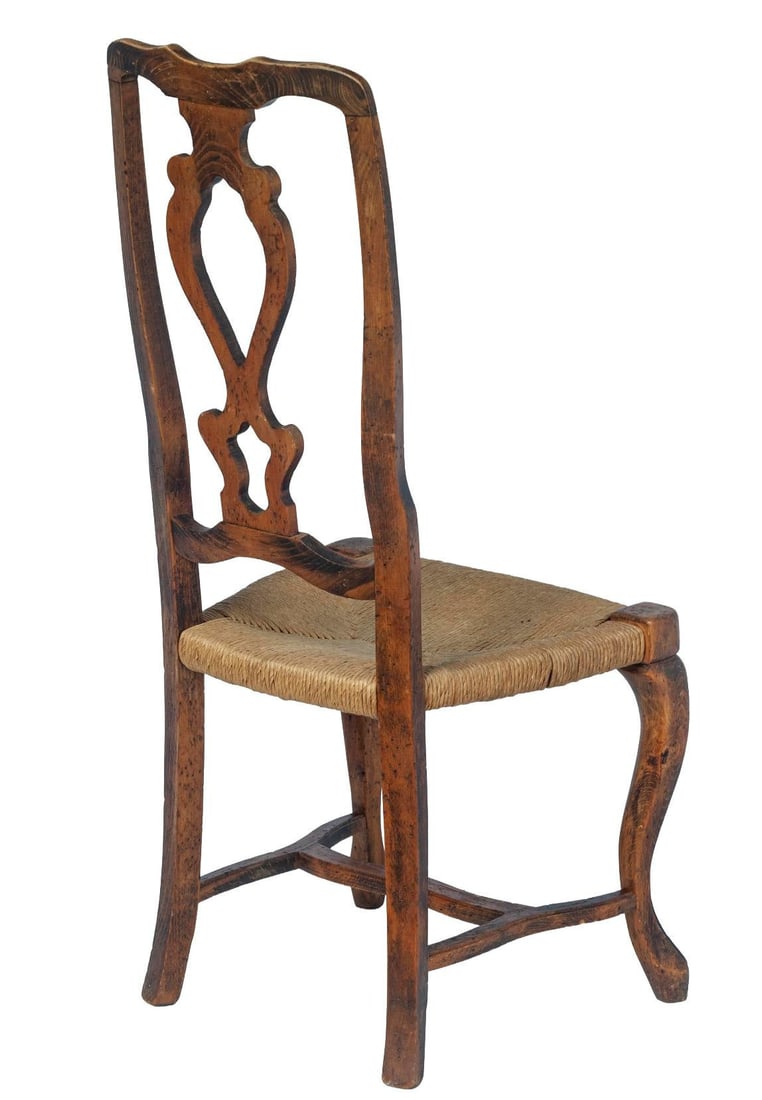 Set of 4/ 19th Century French Provincial Walnut Dining Chairs - 7