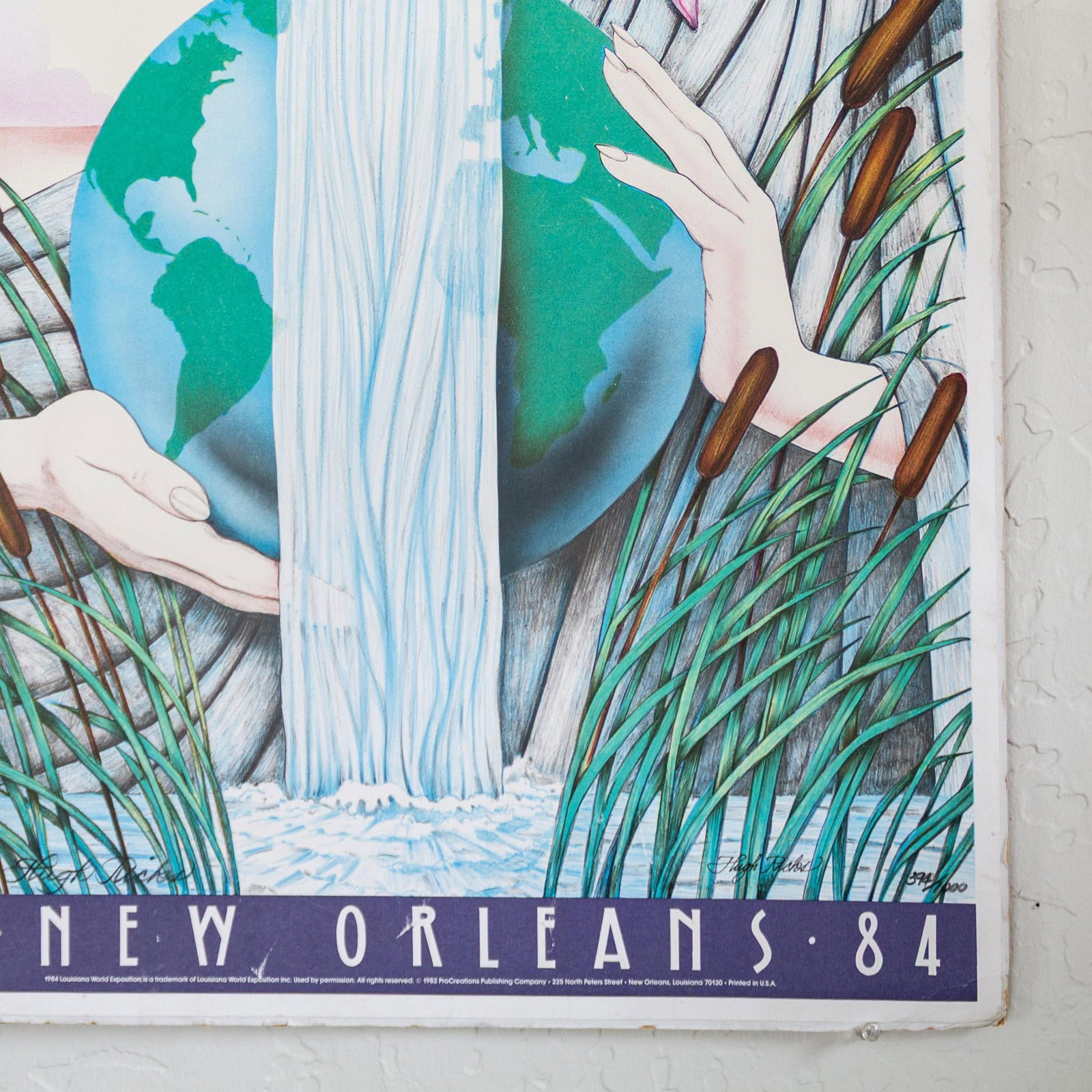 New Orleans Louisiana 1984 World Exposition Poster Limited Edition Signed Hugh Ricks - 8