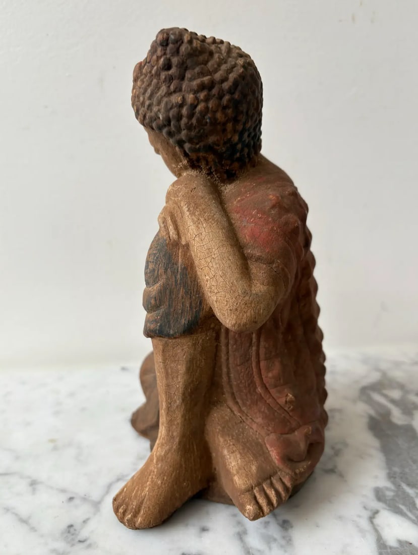 Antique Liao Dynasty Wooden Buddha Statue - 2
