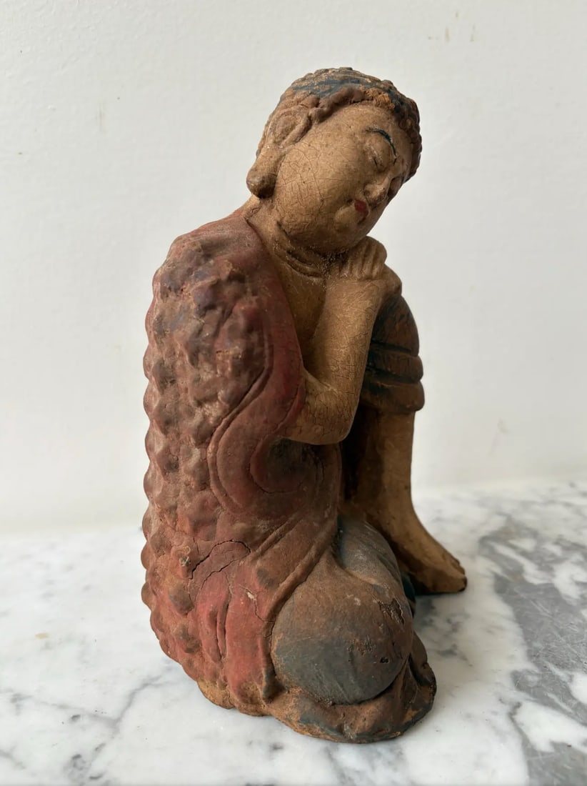 Antique Liao Dynasty Wooden Buddha Statue - 5
