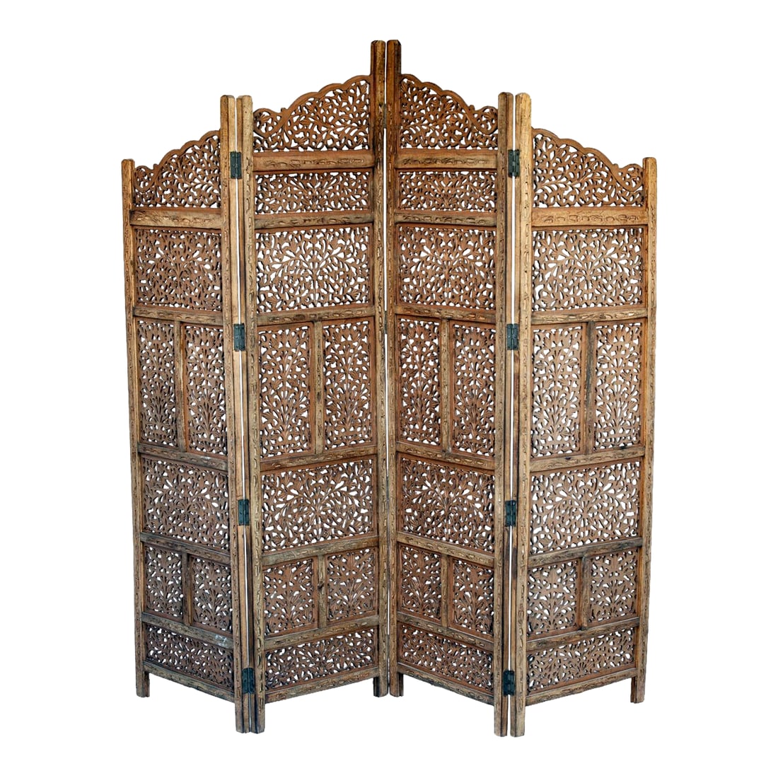 Vintage Handcrafted Wood Screen; Room Divider (1 of 12)