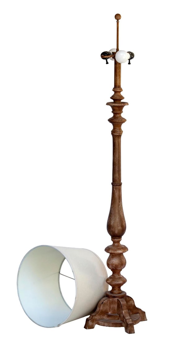 Vintage Spindled Floor Lamp - 6