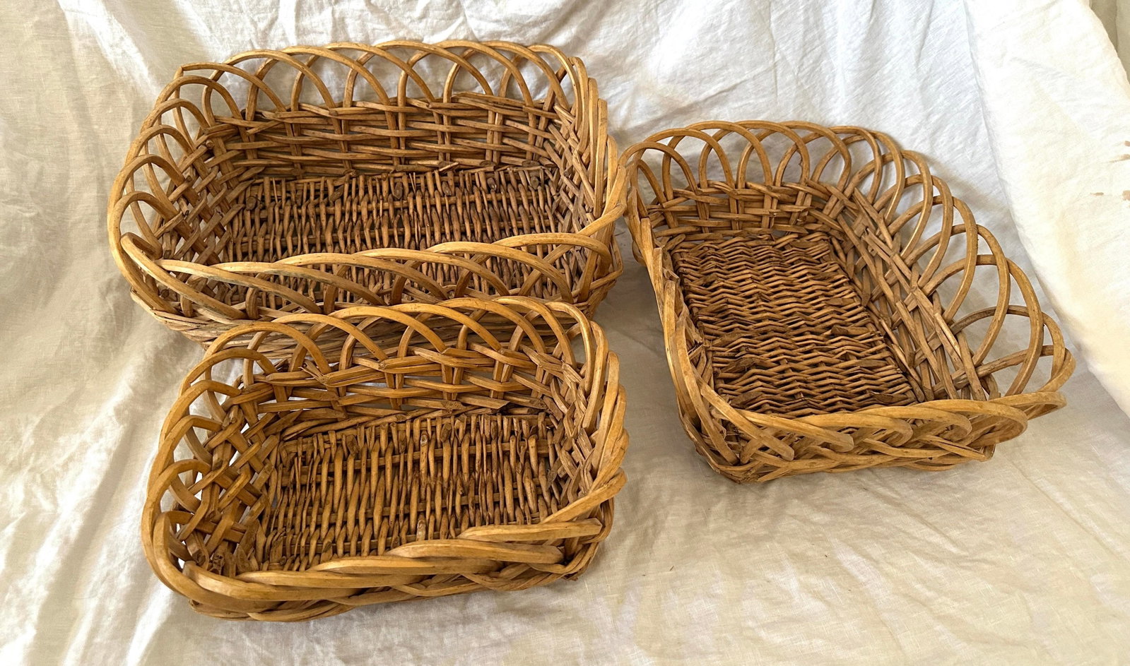 Vintage French Nesting Baskets - 3