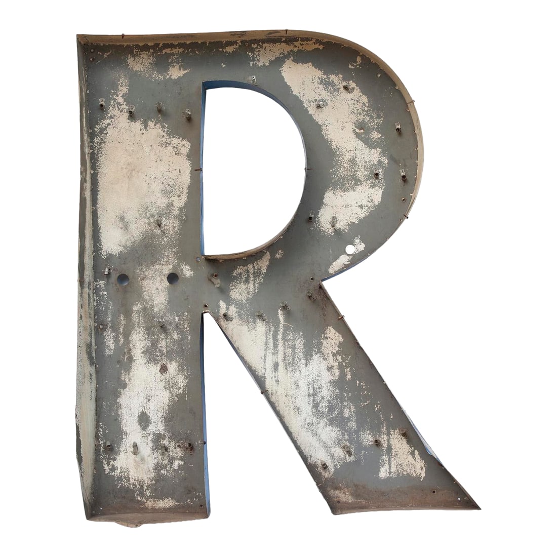 XL Vintage Neon Upper Case Letter R": XL Vintage Industrial Upper Case Letter R". Add some Character to your Space. Condition: Alterations: Original Design Modified Imperfections: Some Imperfections Condition Notes: In Rustic Shape.