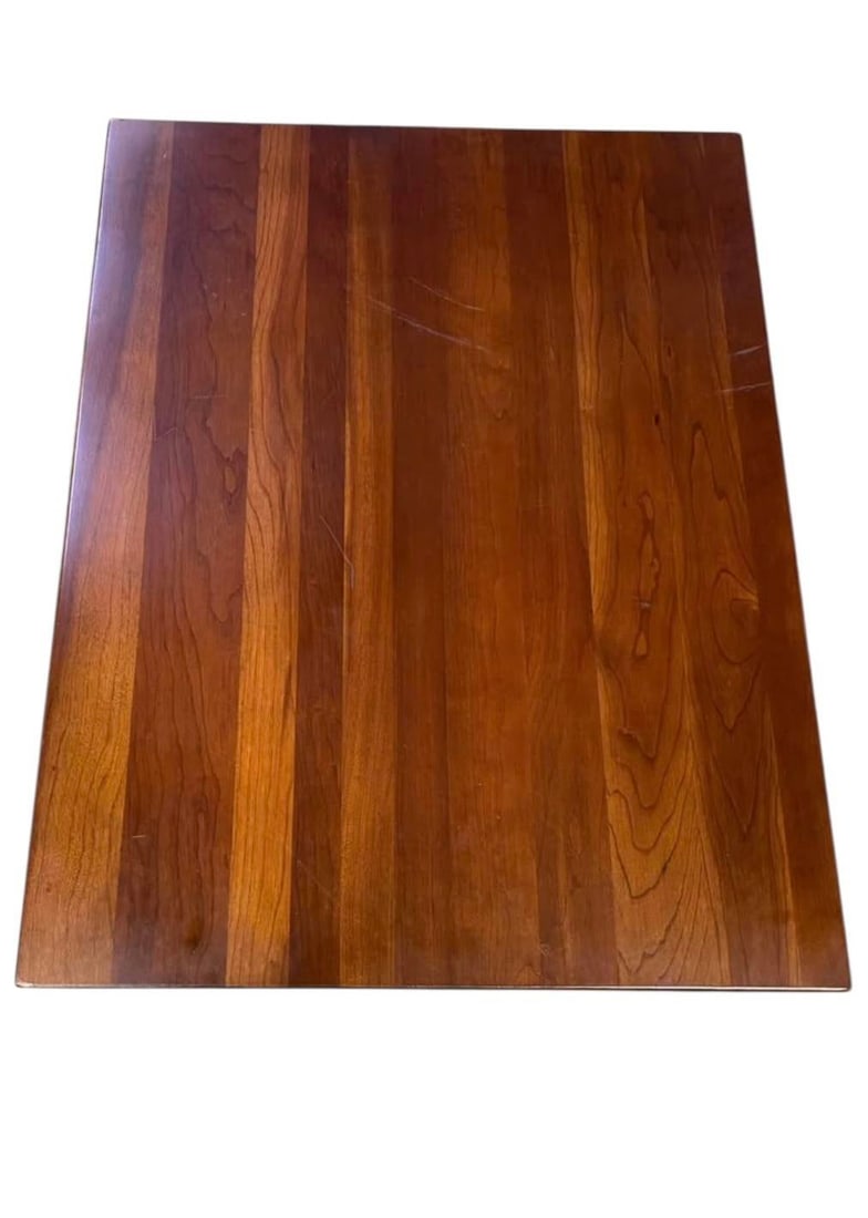 Vintage Ethan Allen Cherry Wood Rectangle Side Table - Handsome Accent With Drawer - 3