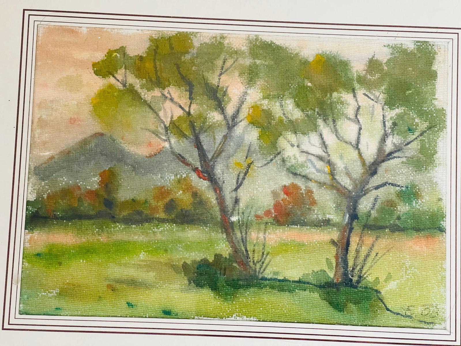Pair Vintage Watercolours Landscape Austrian - 4