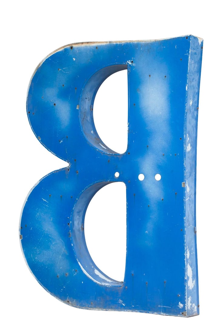 XL Vintage Upper Case Letter "B" - 2