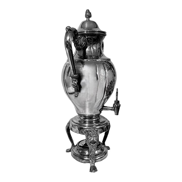 Antique Victorian Rococco Revival Silverplated Hot Water Tea Urn Samovar W/Spirit Burner - 2