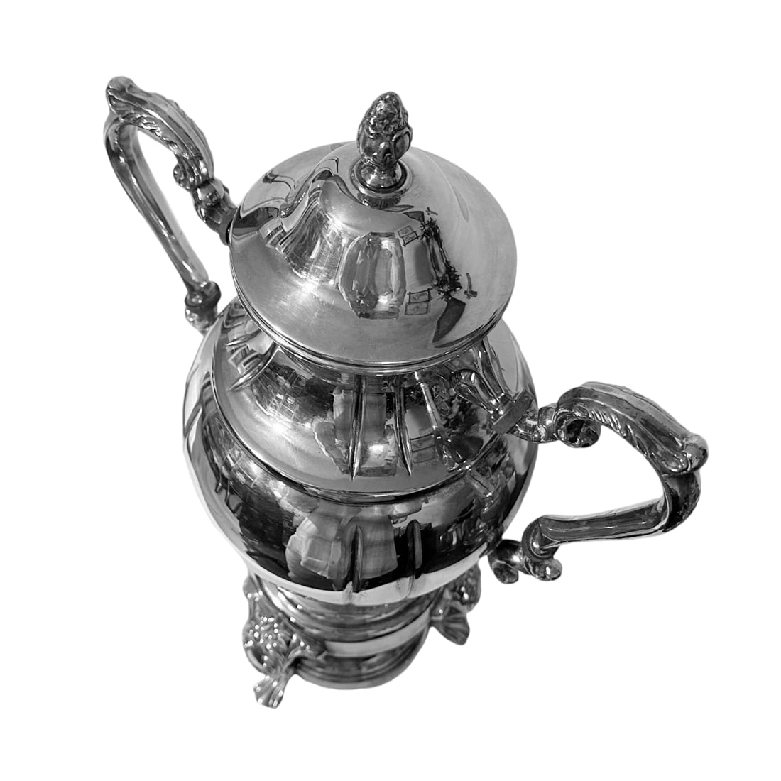 Antique Victorian Rococco Revival Silverplated Hot Water Tea Urn Samovar W/Spirit Burner - 7