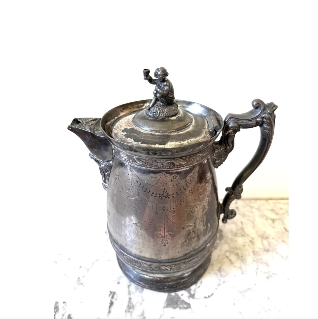 Mid 19th Century Rare Sliver Plate Victorian Pitcher by Meriden Britannia Company - 2