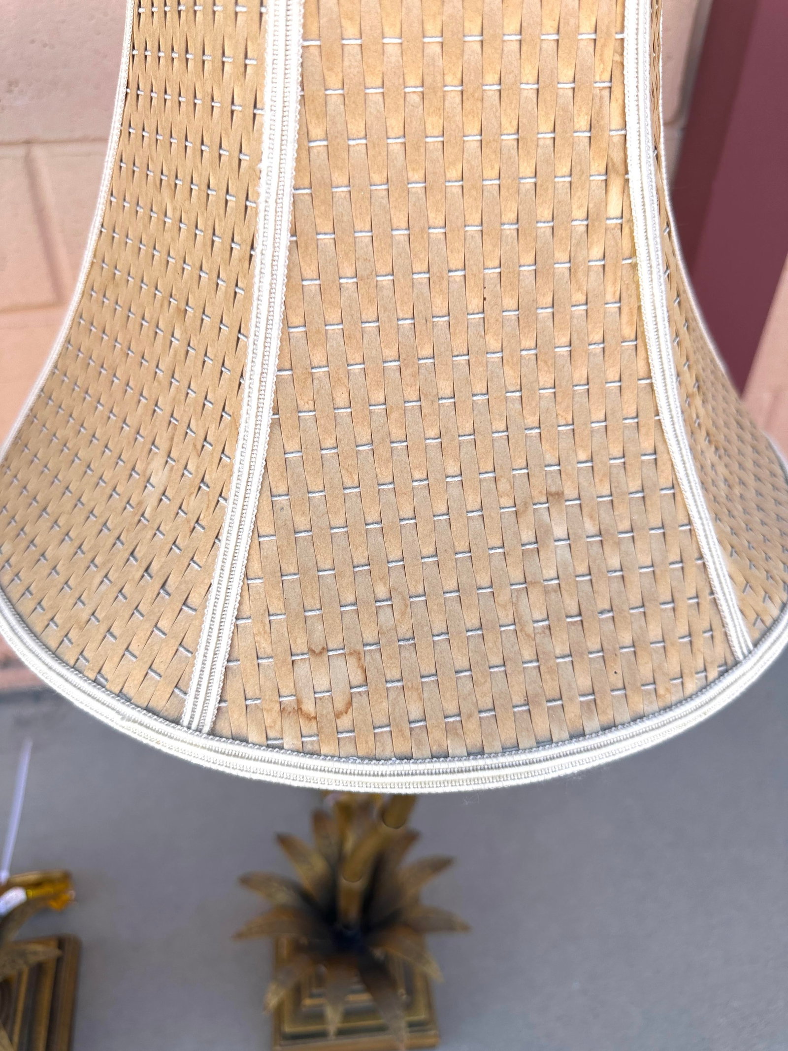 Hollywood Regency Gold Palm Tree Table Lamps - A Pair - 8