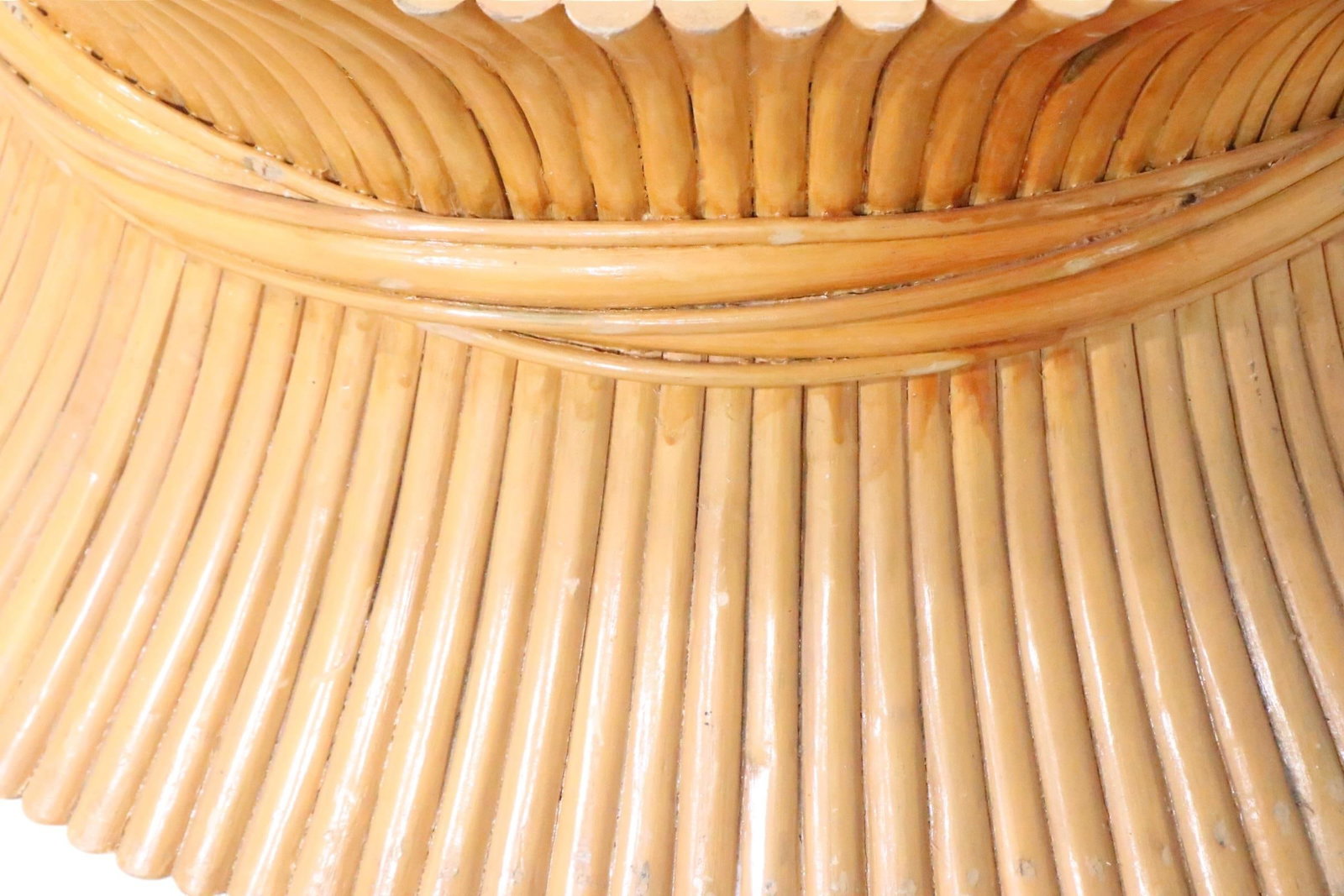 Sheaf of Wheat Form Bamboo Coffee Table by McGuire - 14