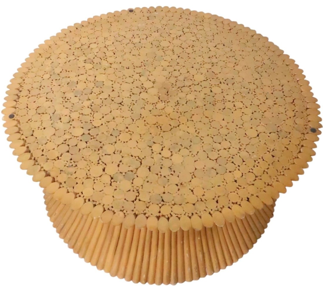 Sheaf of Wheat Form Bamboo Coffee Table by McGuire - 7