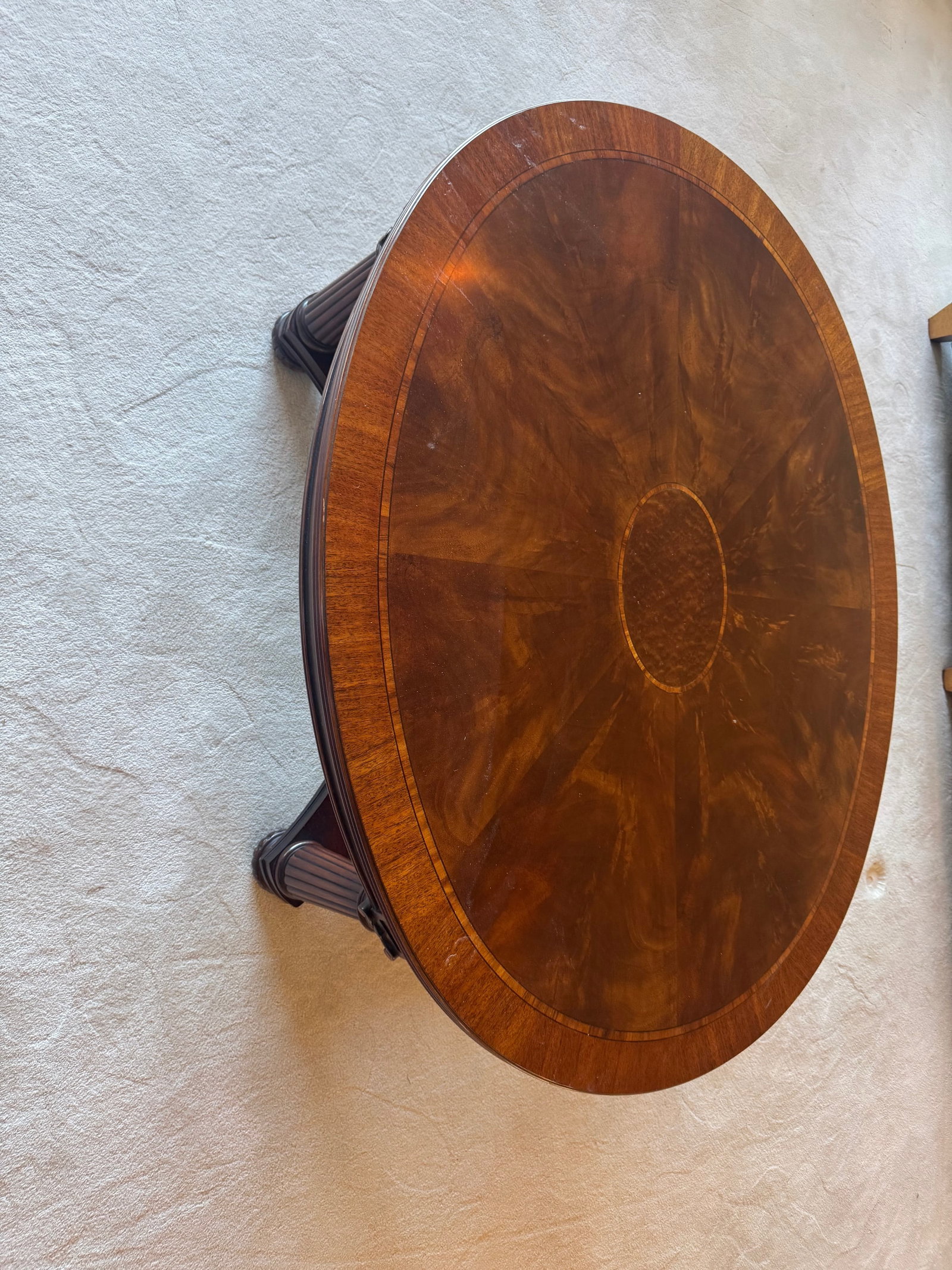 Late 20th Century Henkel Harris Model 5249 Oval Mahogany Coffee Table [Cb] - 5