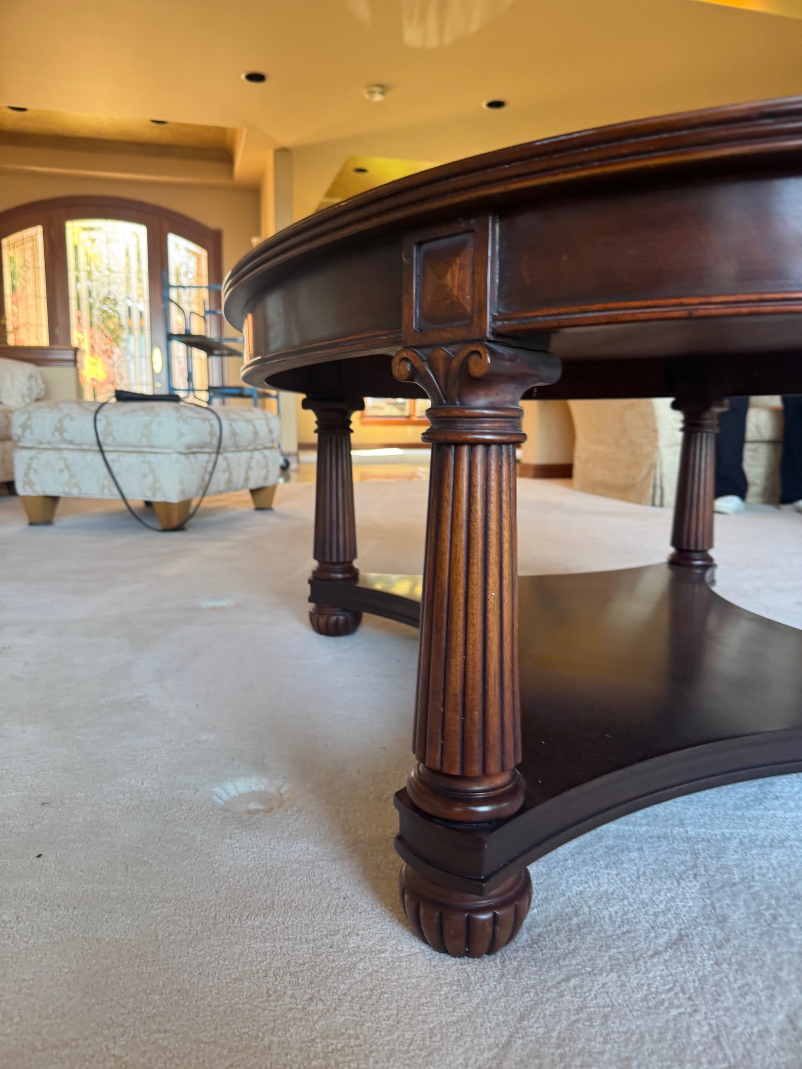 Late 20th Century Henkel Harris Model 5249 Oval Mahogany Coffee Table [Cb] - 7
