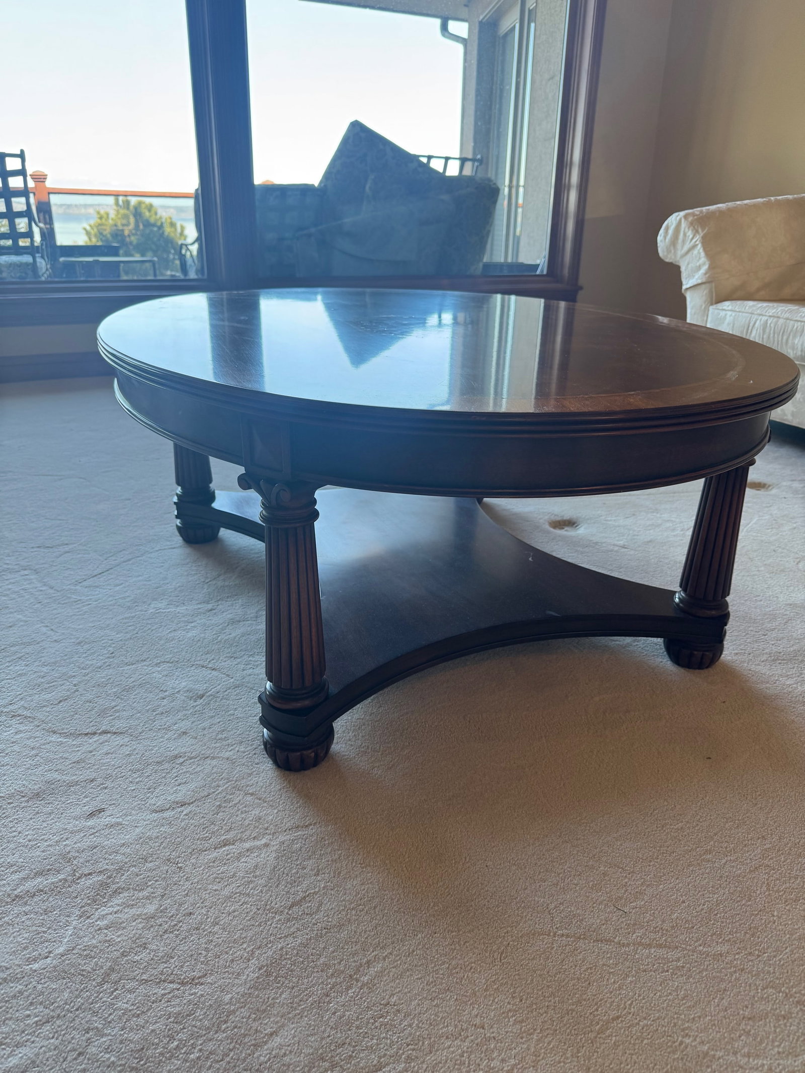 Late 20th Century Henkel Harris Model 5249 Oval Mahogany Coffee Table [Cb] - 8