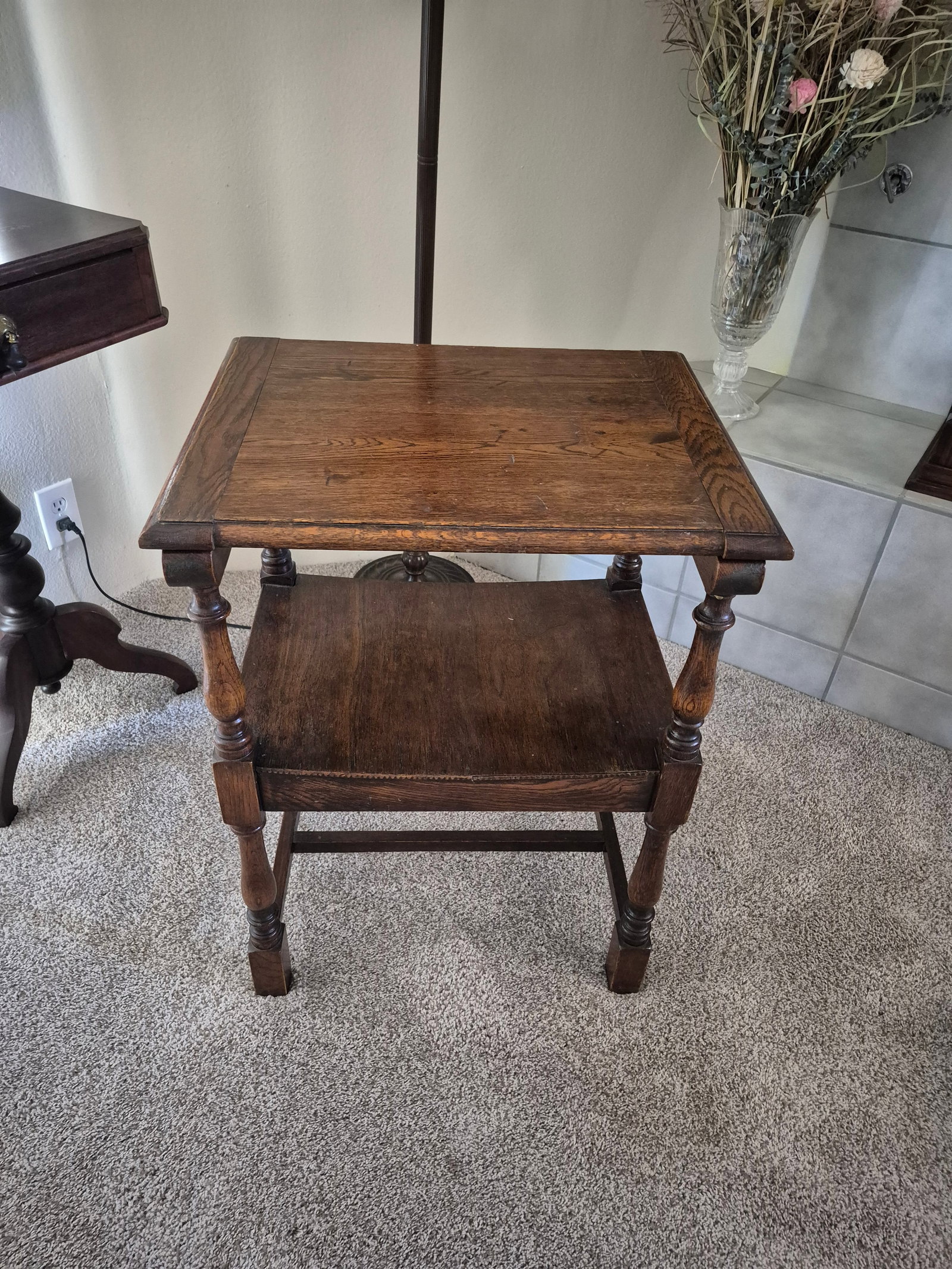 Early 20th Century Jacobean Wainscot Chair Monk's Table - 2