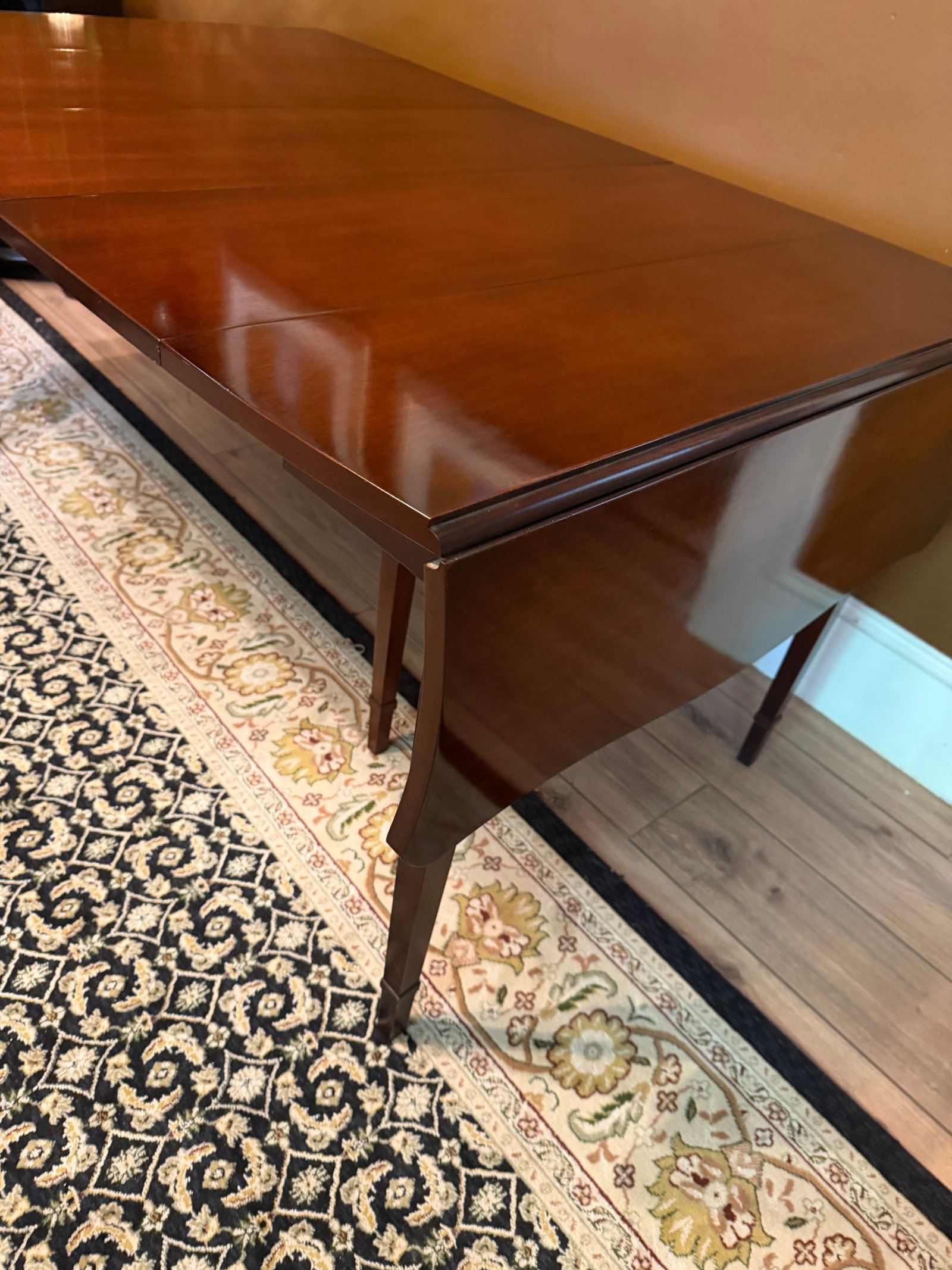 Vintage Drexel "Travis Court" Mahogany Drop-Leaf Dining Table No. 19635 - Includes 3 Leaves & Custom - 10