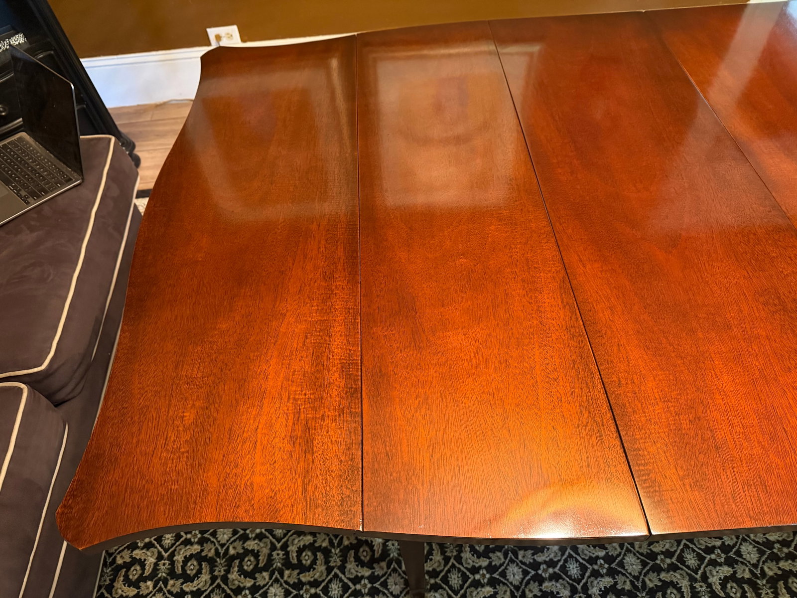 Vintage Drexel "Travis Court" Mahogany Drop-Leaf Dining Table No. 19635 - Includes 3 Leaves & Custom - 16