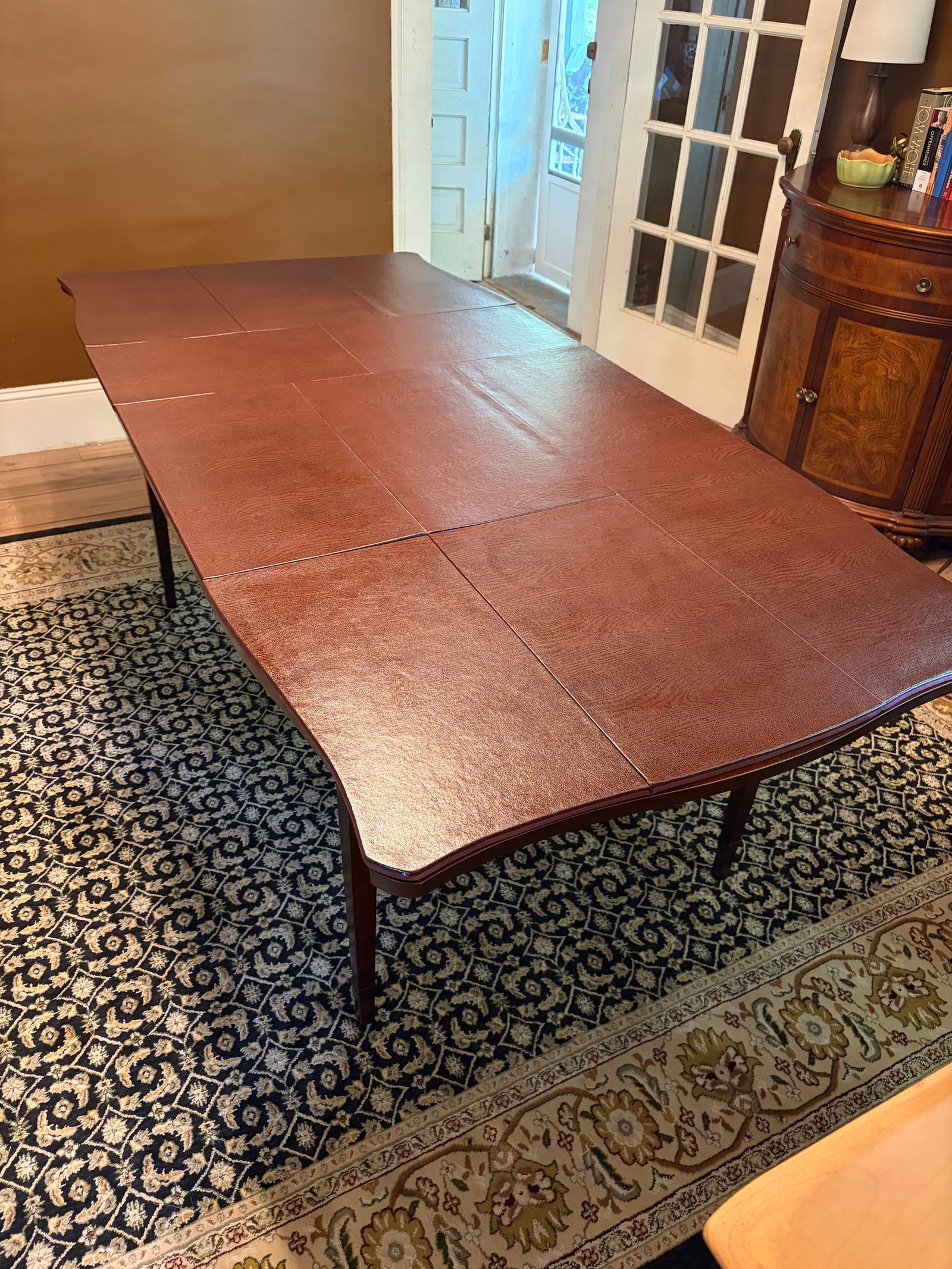 Vintage Drexel "Travis Court" Mahogany Drop-Leaf Dining Table No. 19635 - Includes 3 Leaves & Custom - 18