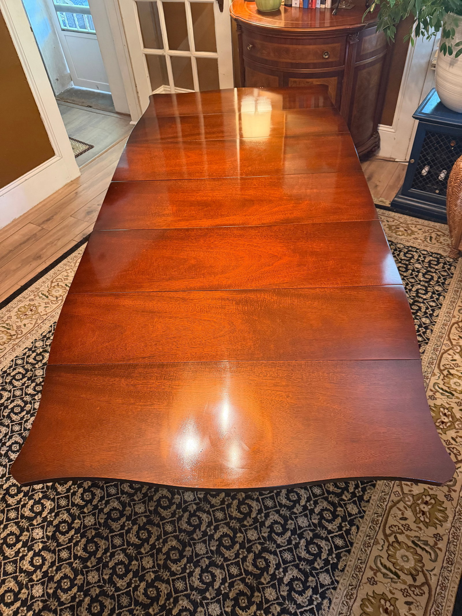 Vintage Drexel "Travis Court" Mahogany Drop-Leaf Dining Table No. 19635 - Includes 3 Leaves & Custom - 5
