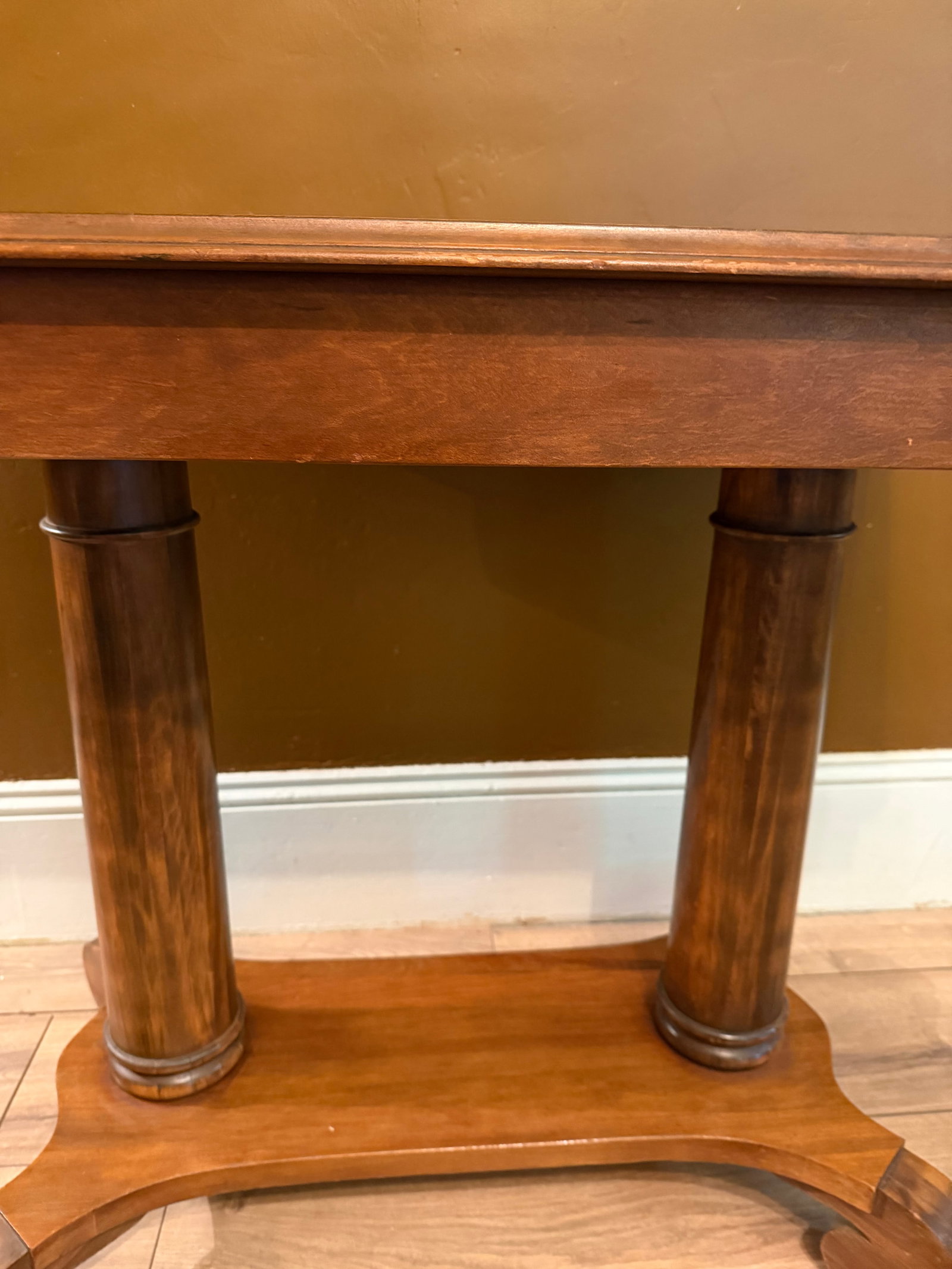 Antique 19th Century American Empire Walnut Library Table (36") - 12