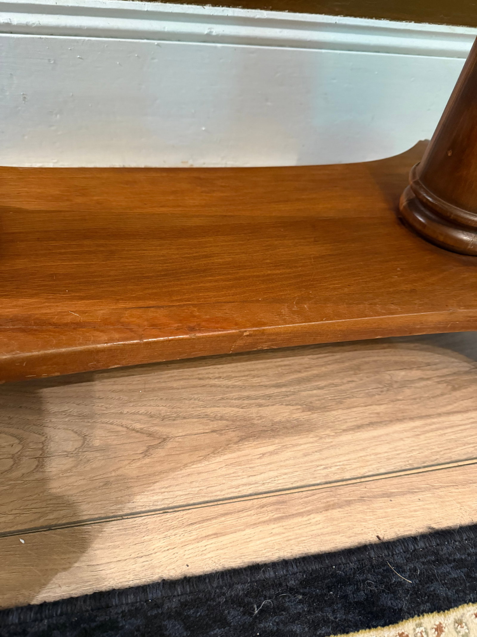 Antique 19th Century American Empire Walnut Library Table (36") - 4