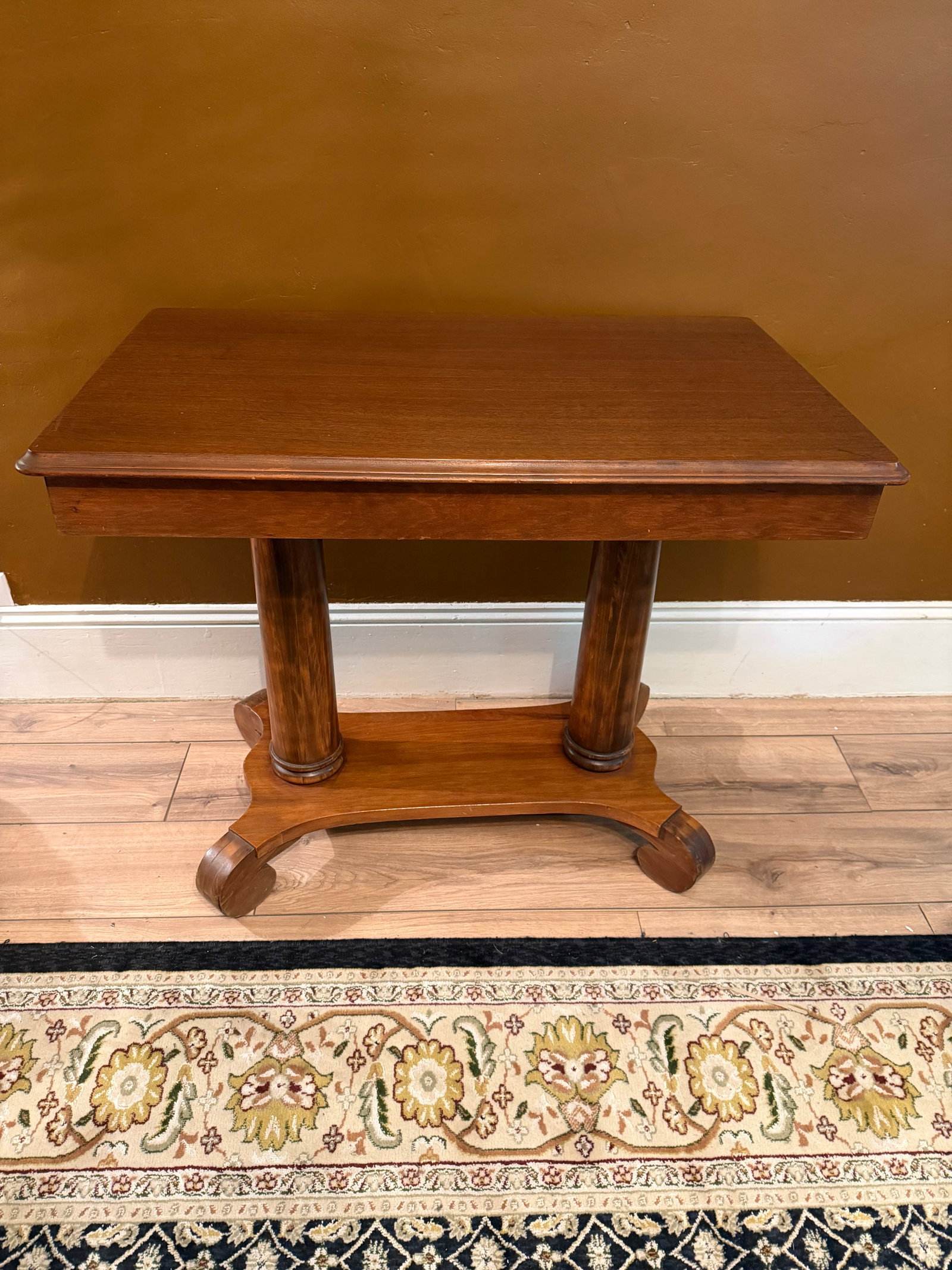 Antique 19th Century American Empire Walnut Library Table (36") - 5