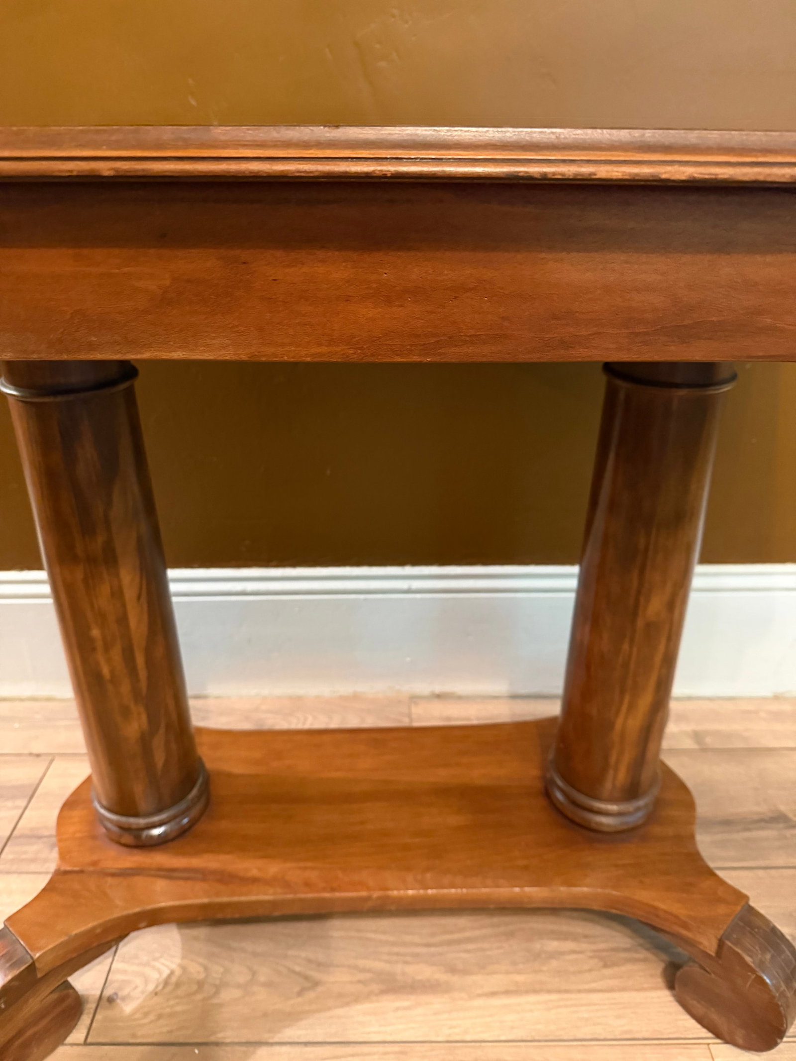 Antique 19th Century American Empire Walnut Library Table (36") - 8