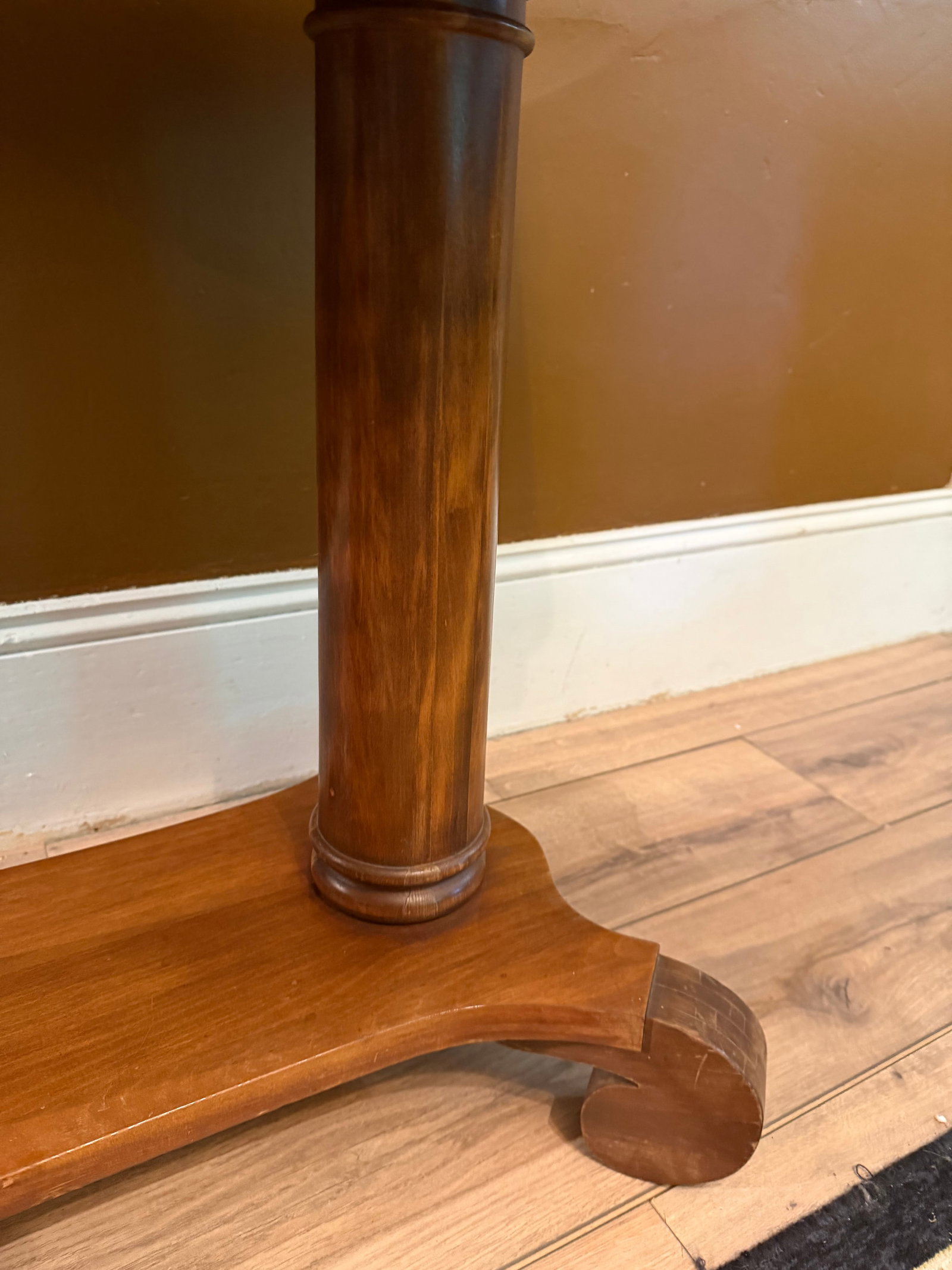 Antique 19th Century American Empire Walnut Library Table (36") - 9