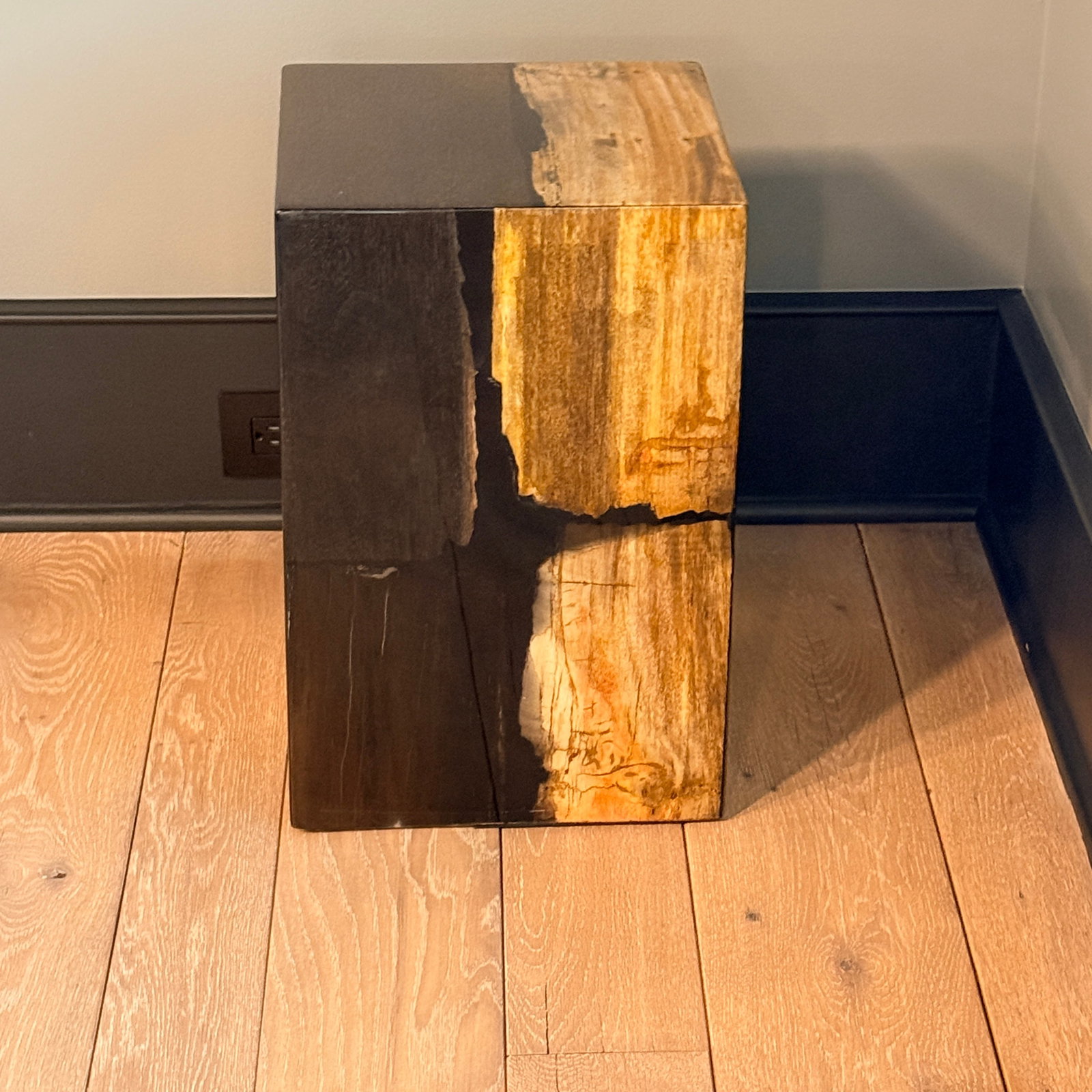 Made Goods Teo Mix Petrified Wood Stool or Side Table - 3