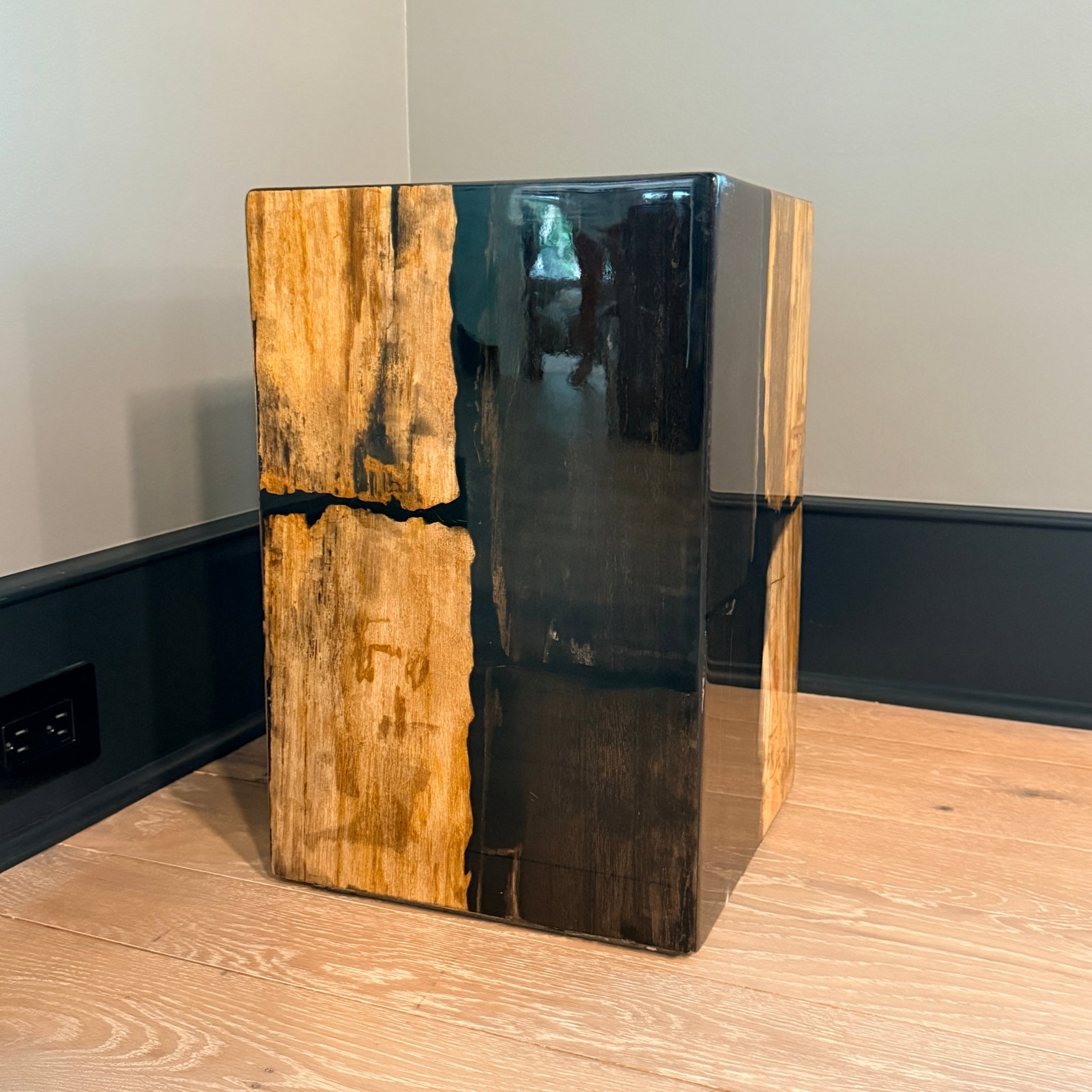 Made Goods Teo Mix Petrified Wood Stool or Side Table - 4