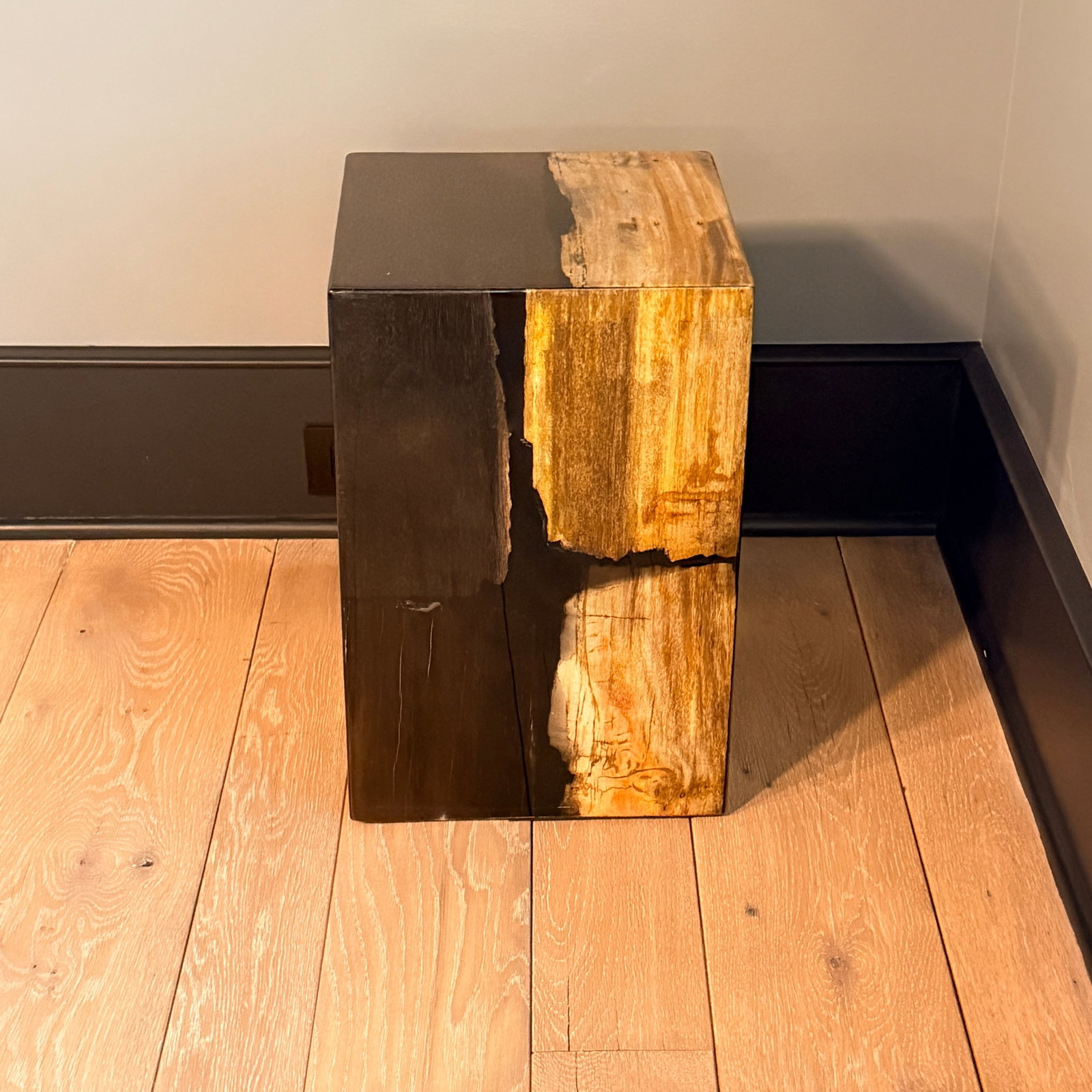 Made Goods Teo Mix Petrified Wood Stool or Side Table - 5
