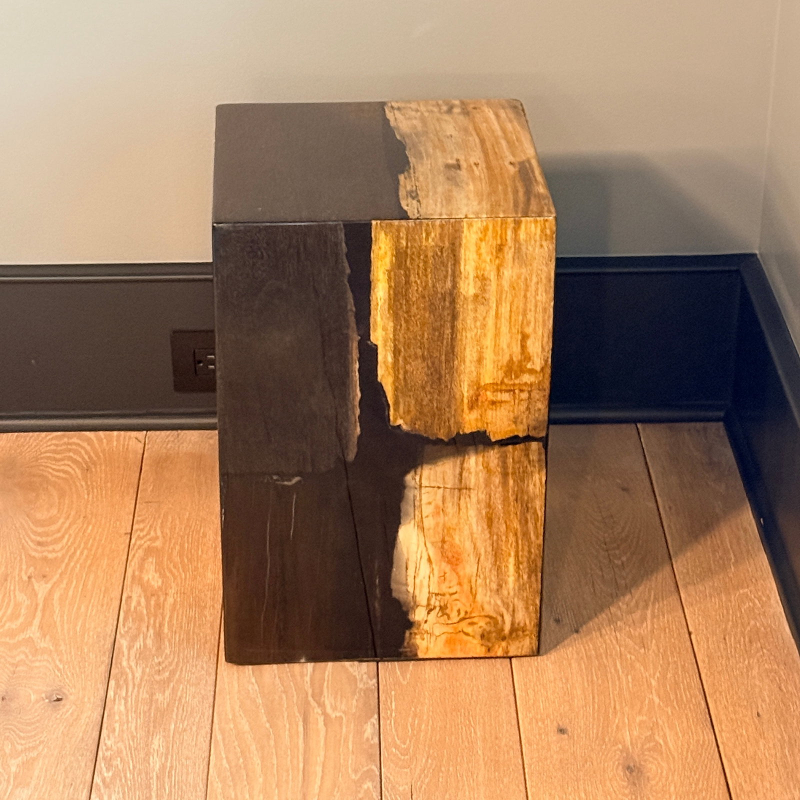 Made Goods Teo Mix Petrified Wood Stool or Side Table - 7